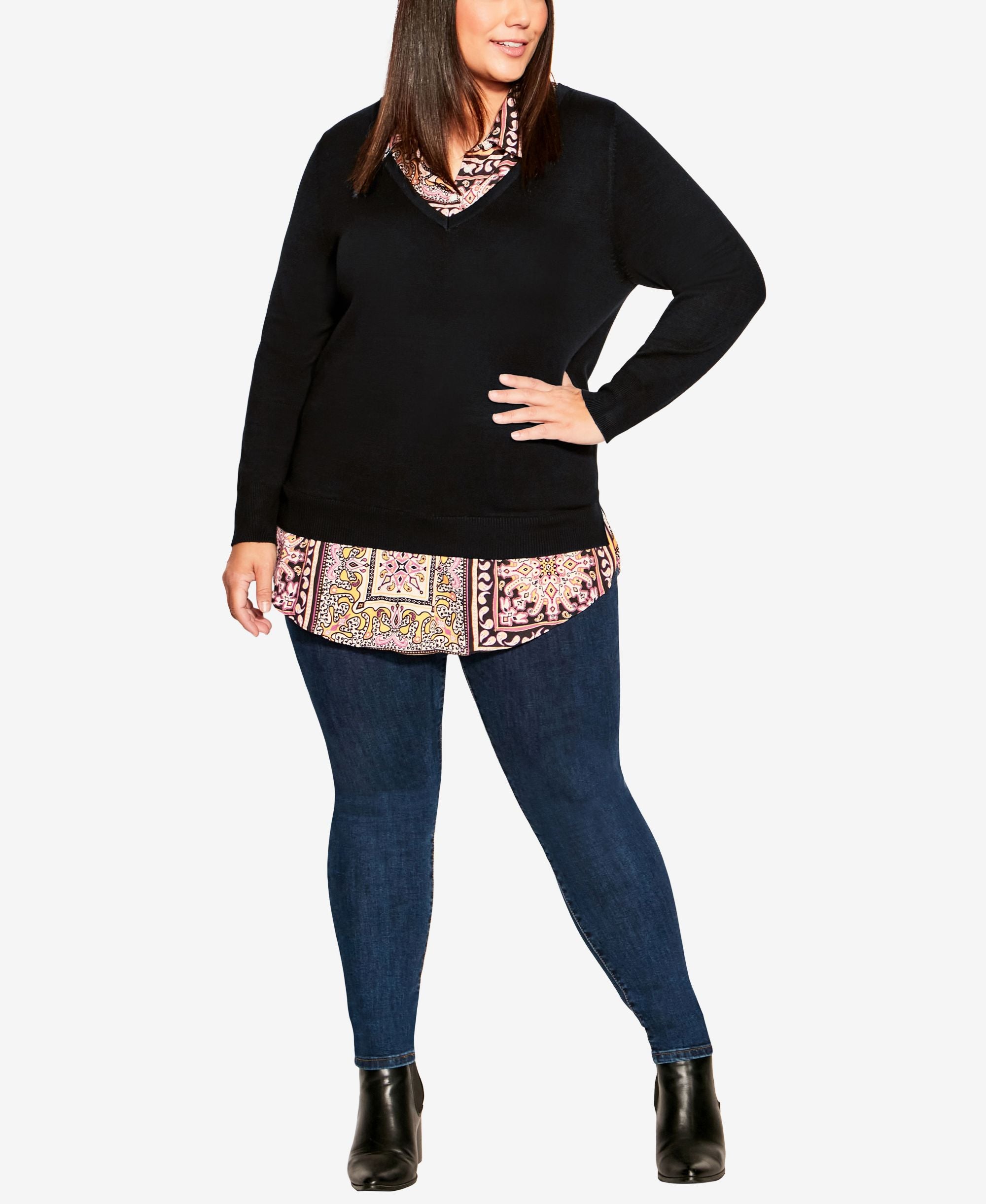 Plus Size Duet Shirt Sweater
