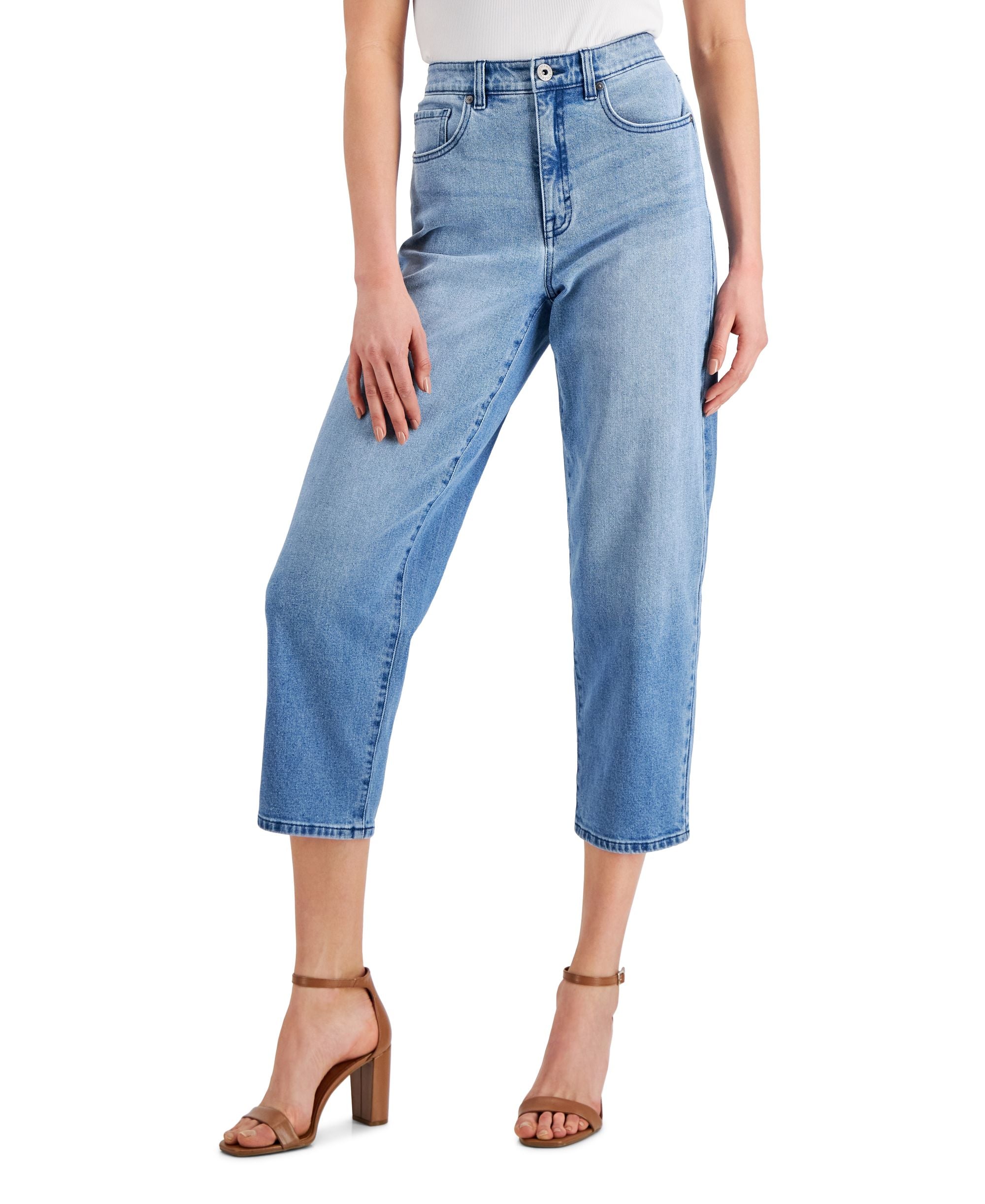 Style & Co Womens Straight Leg Mom Jeans