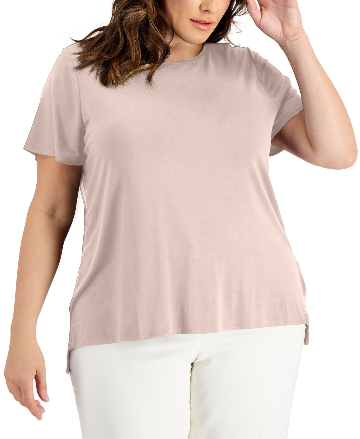 Alfani Plus Size Solid T-Shirt