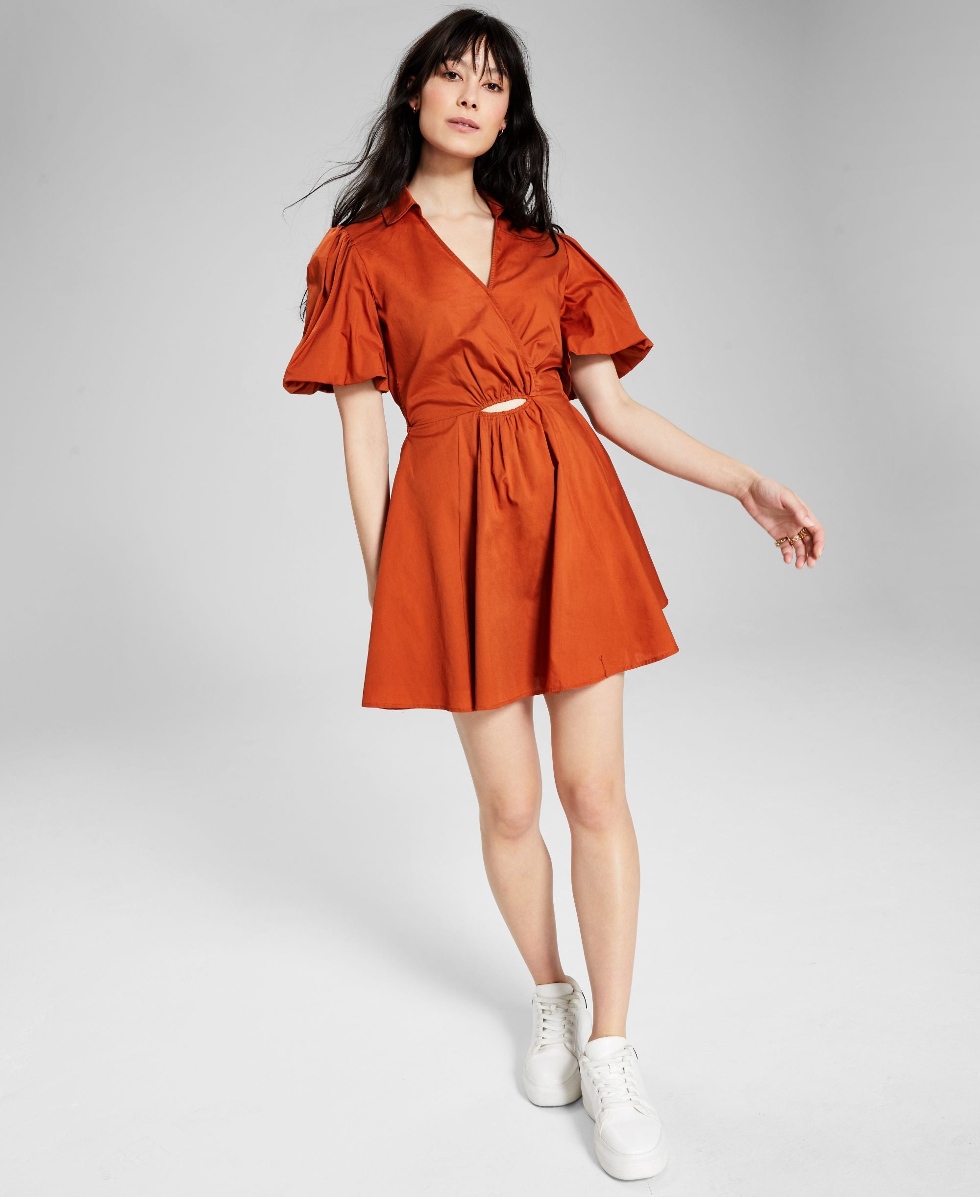 Now This Womens Cutout Fit Flare Dress