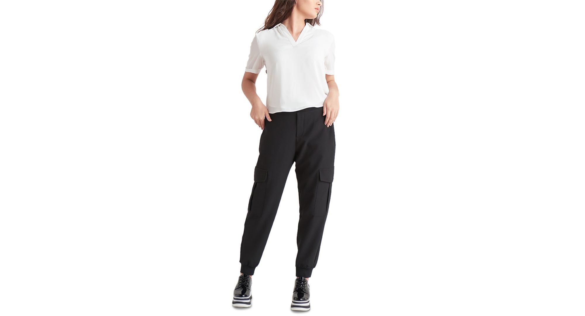 Black Tape Cargo Jogger Pants