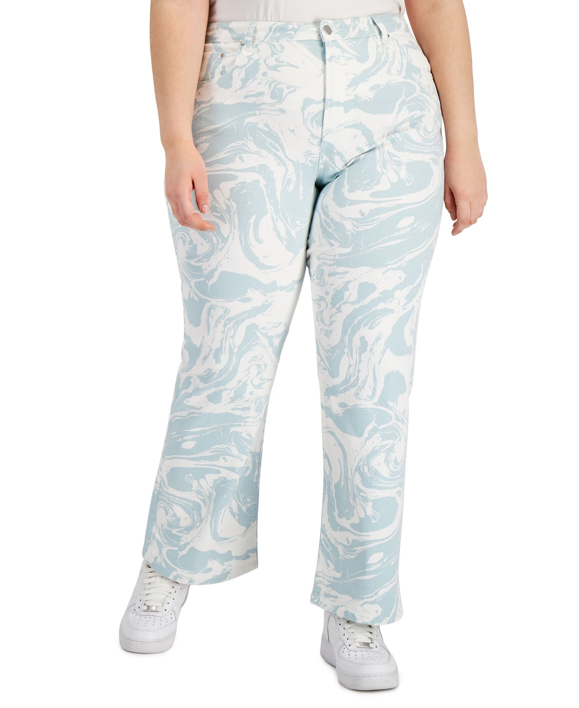 Tinseltown Trendy Plus Size Wide Leg Jeans