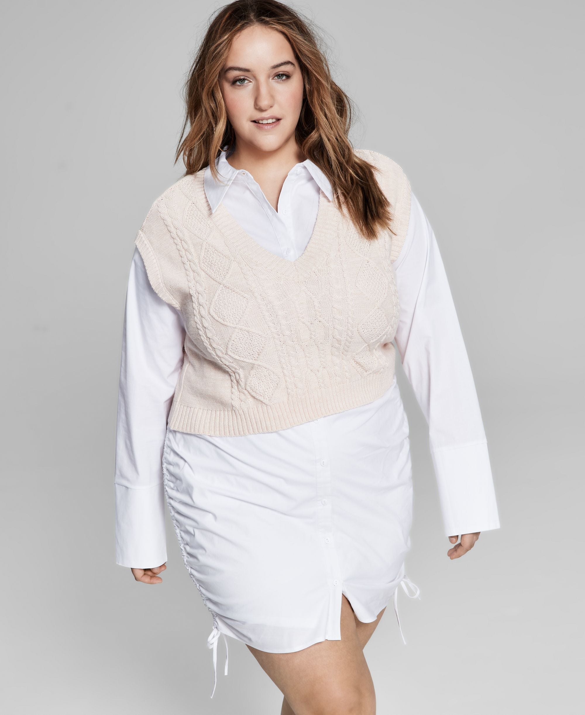 Now This Trendy Plus Size Sweater Vest