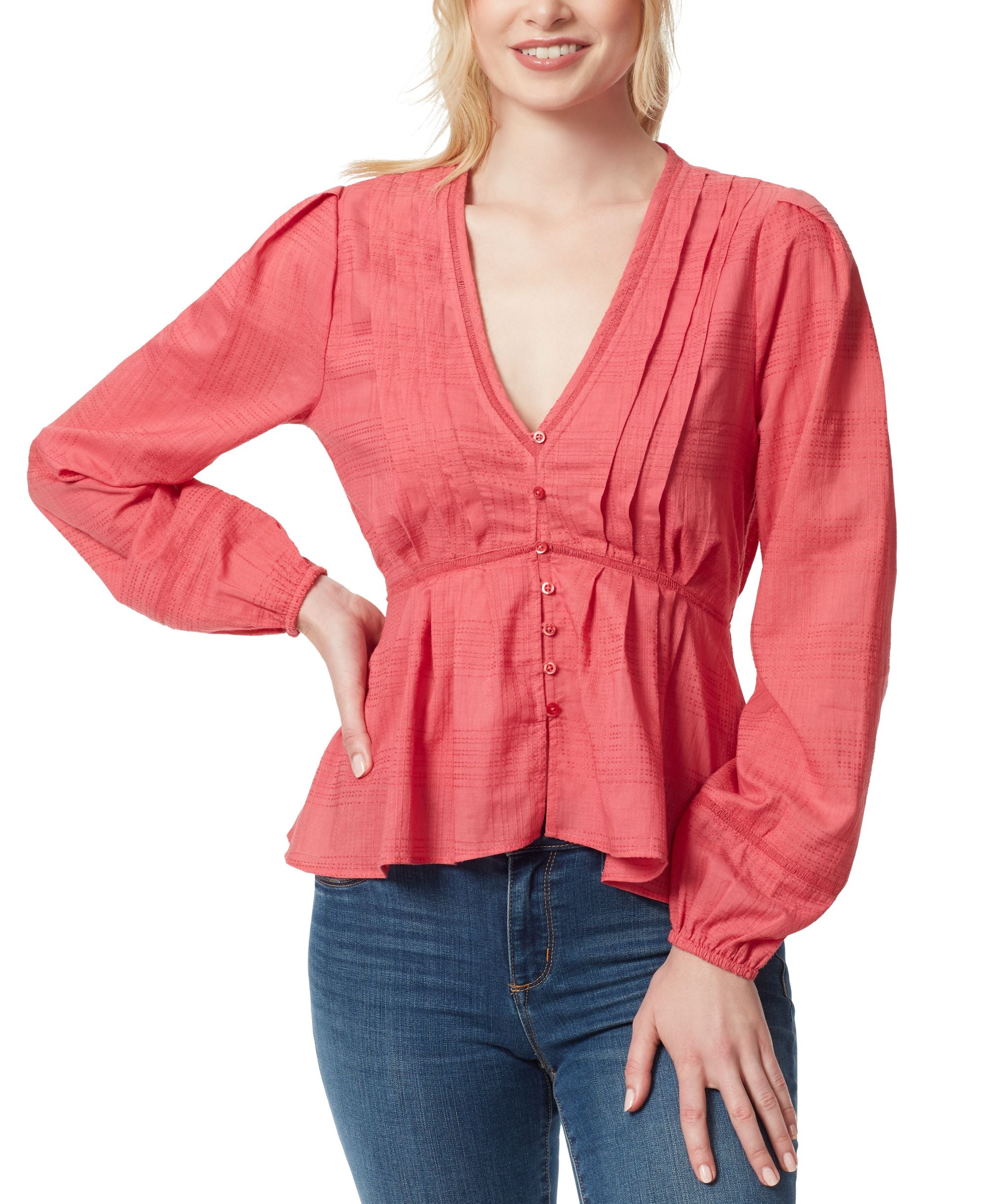 Jessica Simpson Miranda Buttoned Blouse
