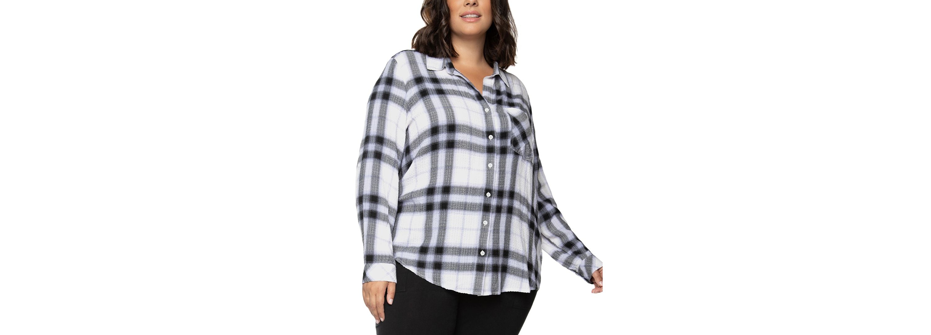 Plus Size Plaid Shirt