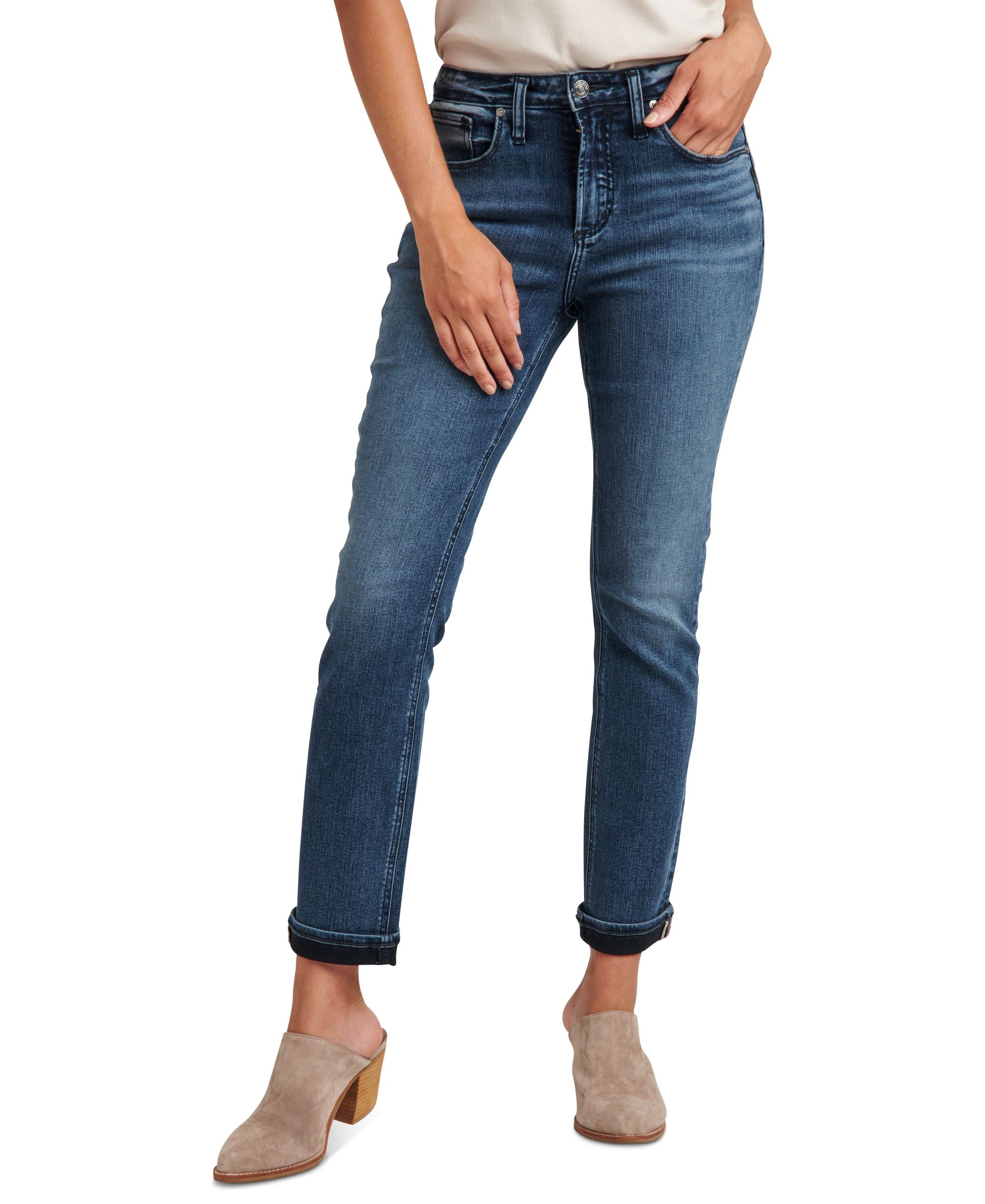 Silver Jeans Co. Beau Mid Rise Slim Leg Jeans