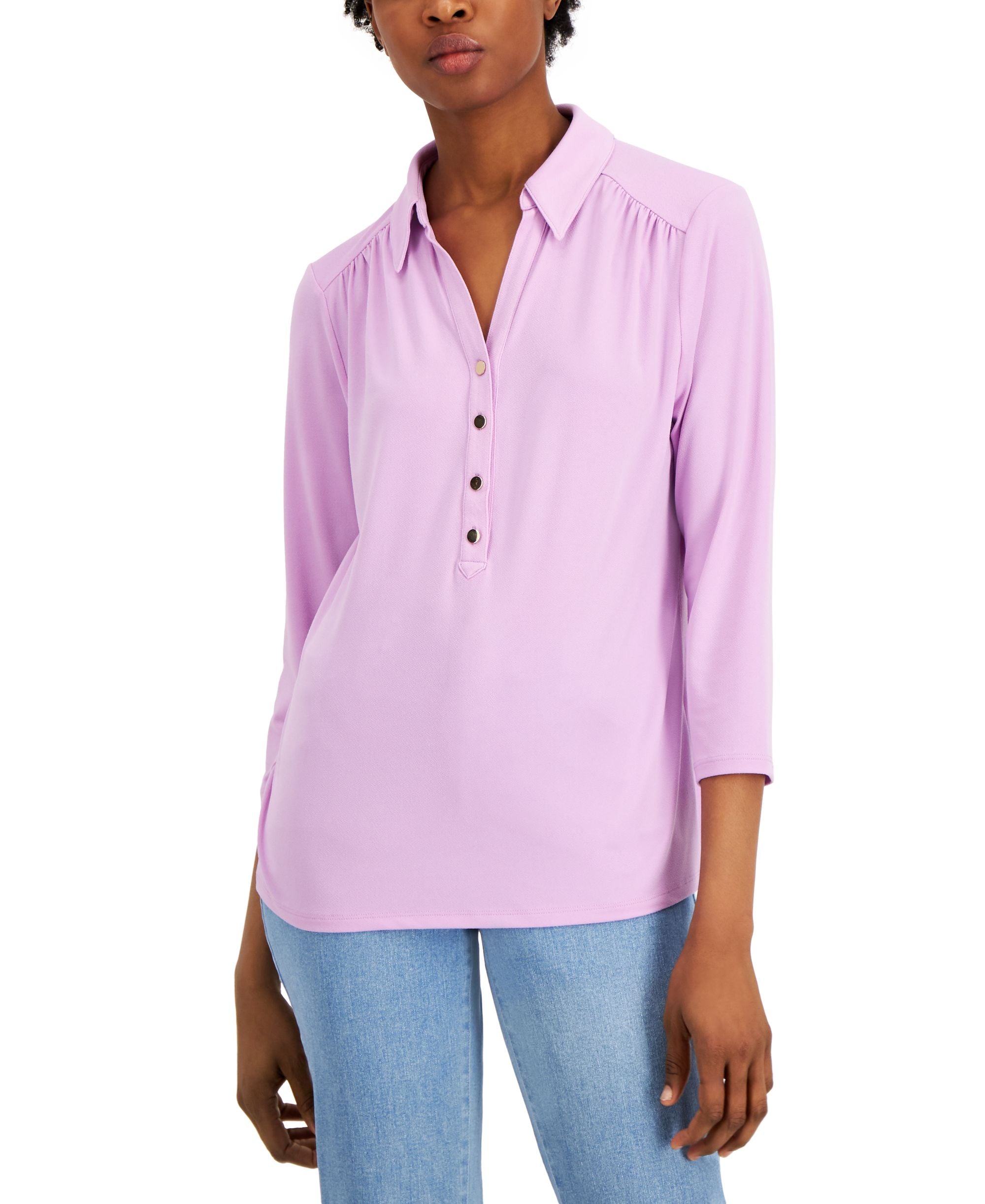 Charter Club Womens Knit Polo Shirt