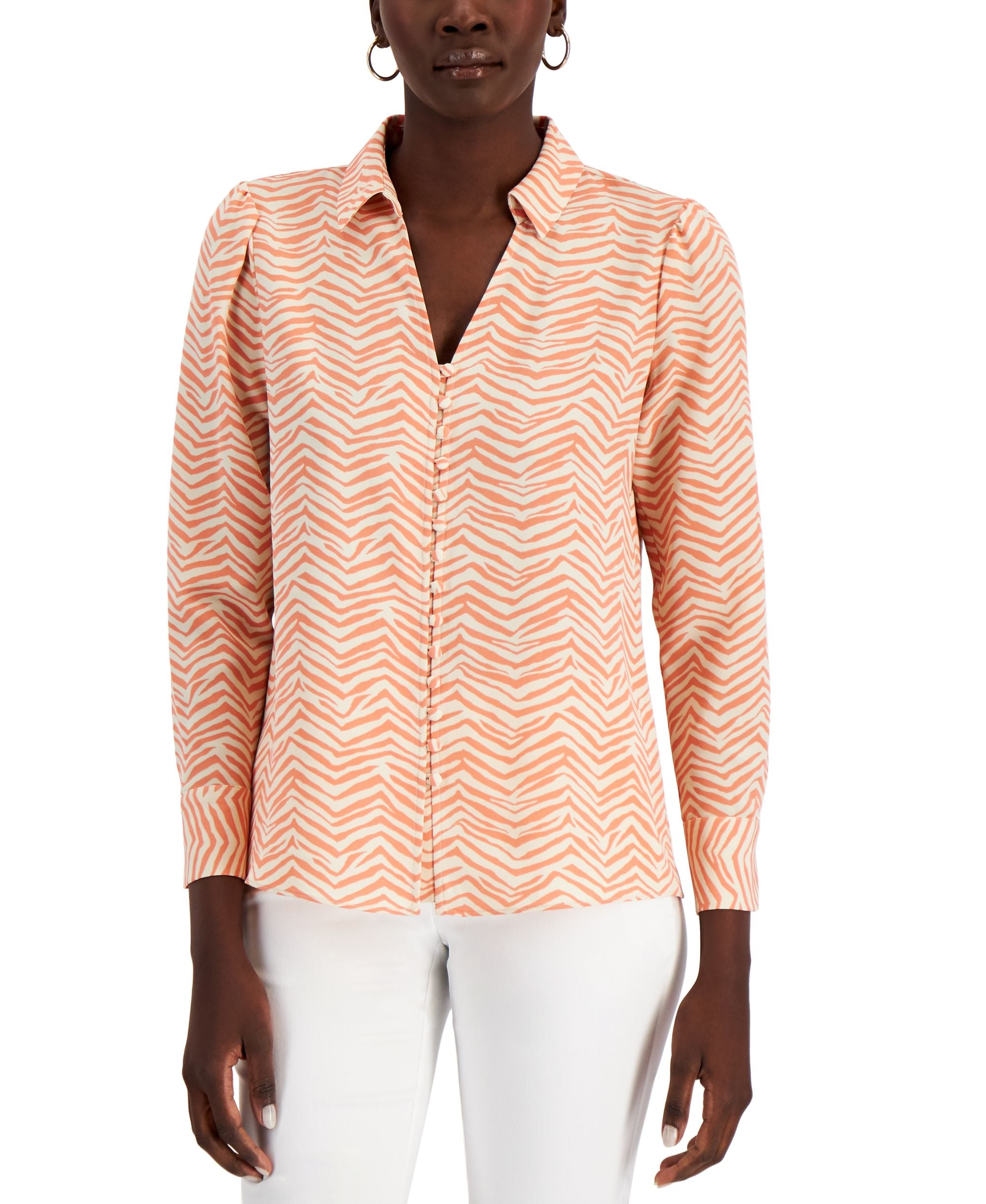 Alfani Long Sleeve Button Up Shirt