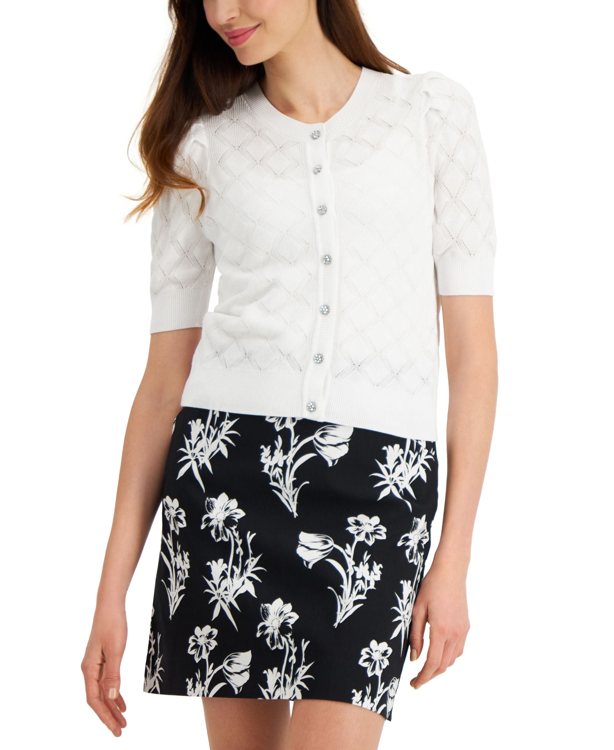 Charter Club Short Sleeve Cardigan