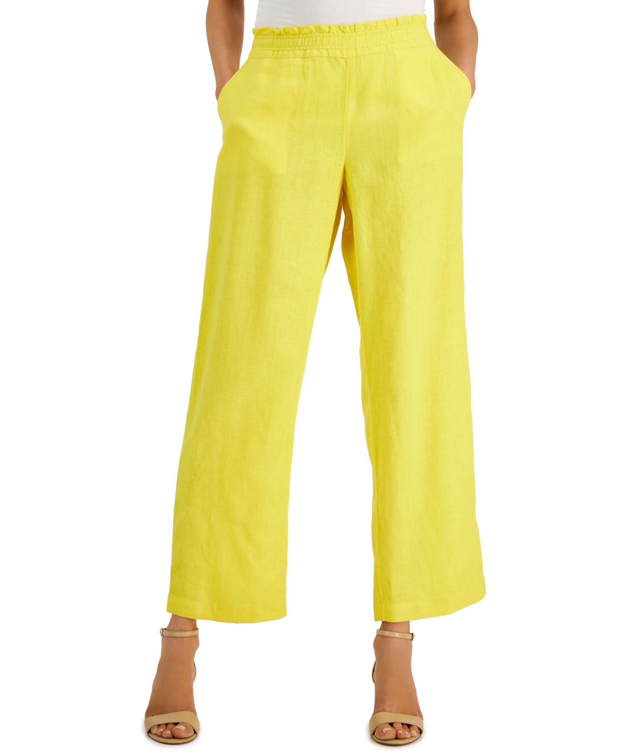 Charter Club Linen Pull-On Pants