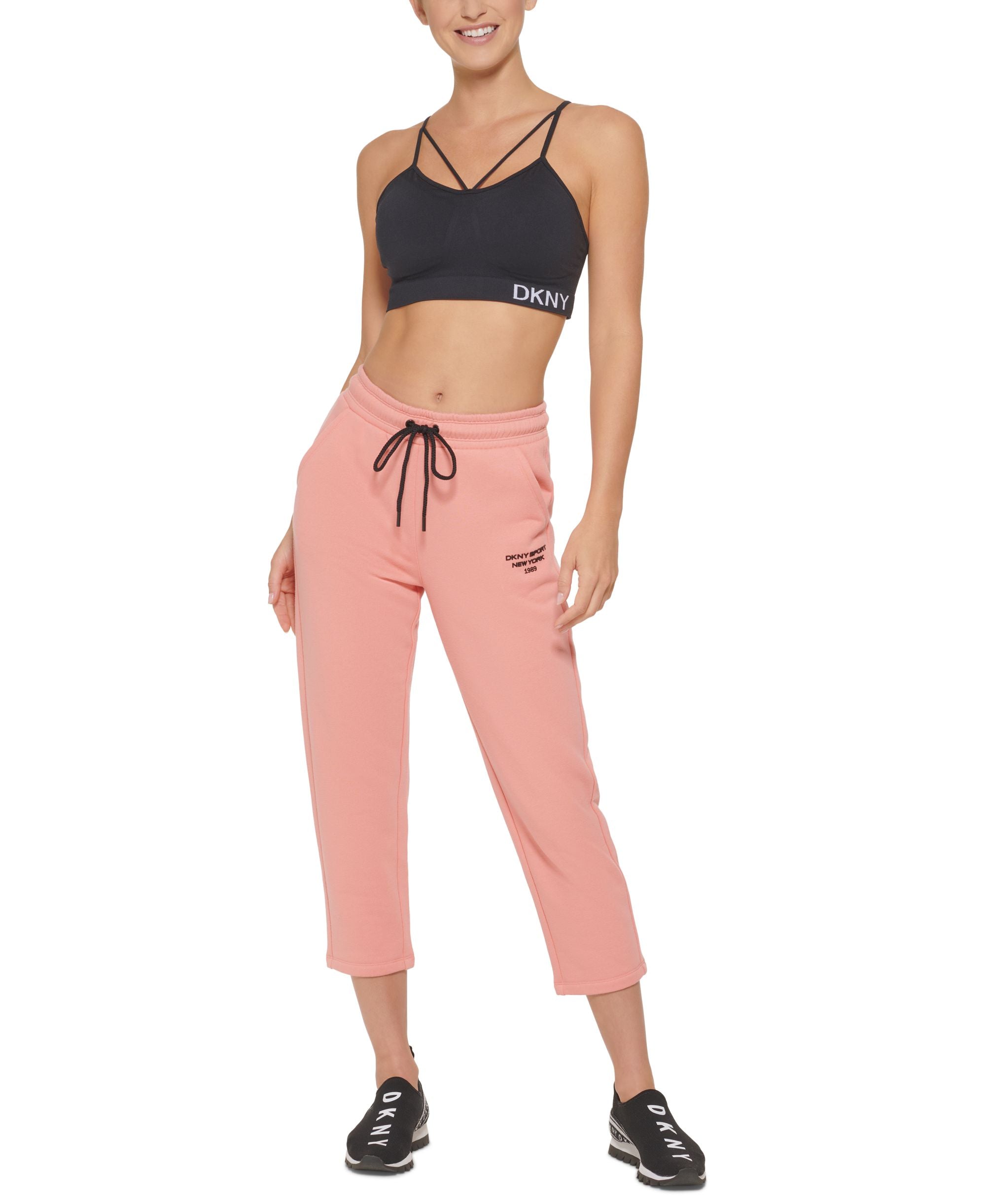 DKNY Sport Cropped Logo Sweatpants
