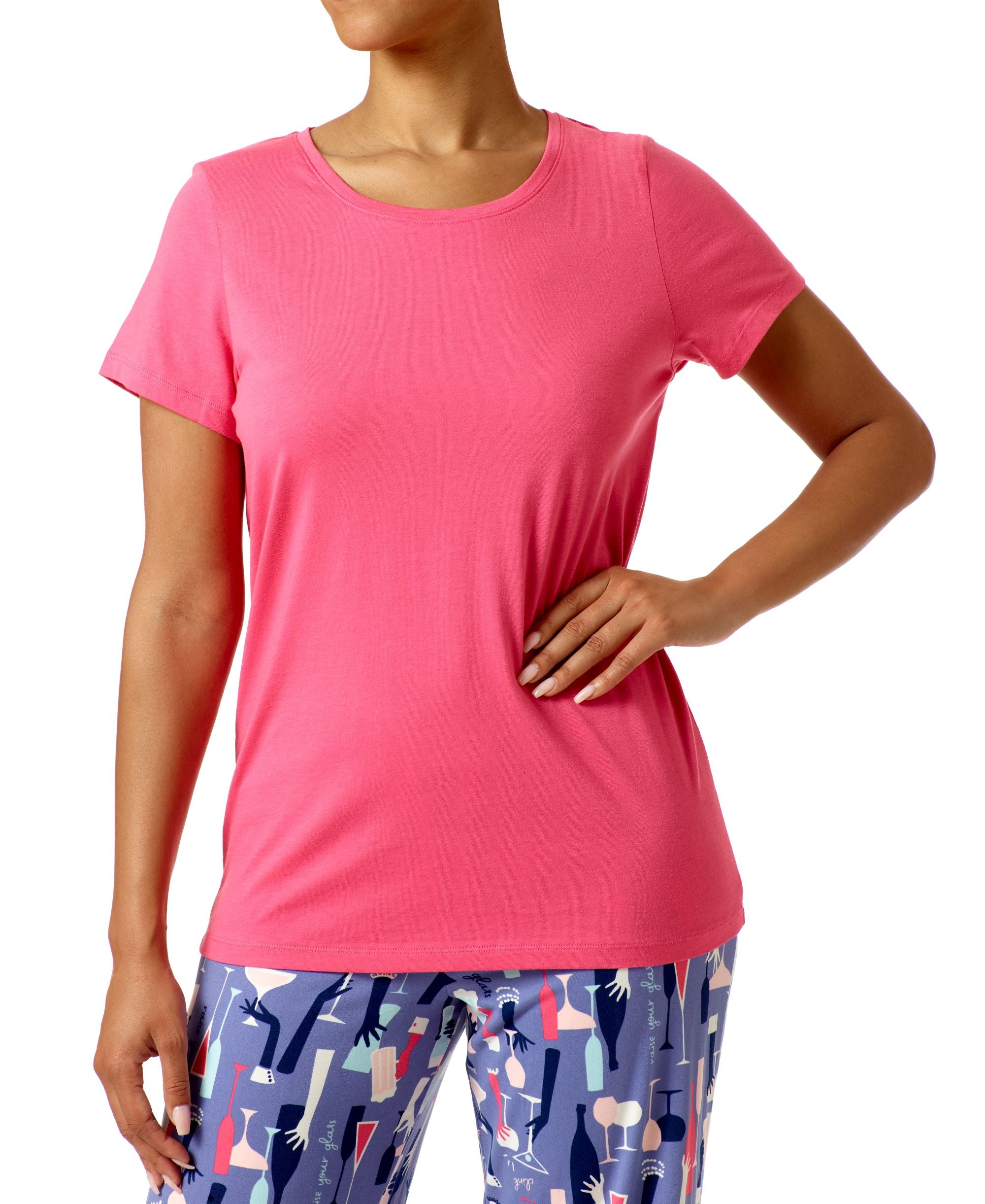 Hue Womens Solid Sleep T-Shirt