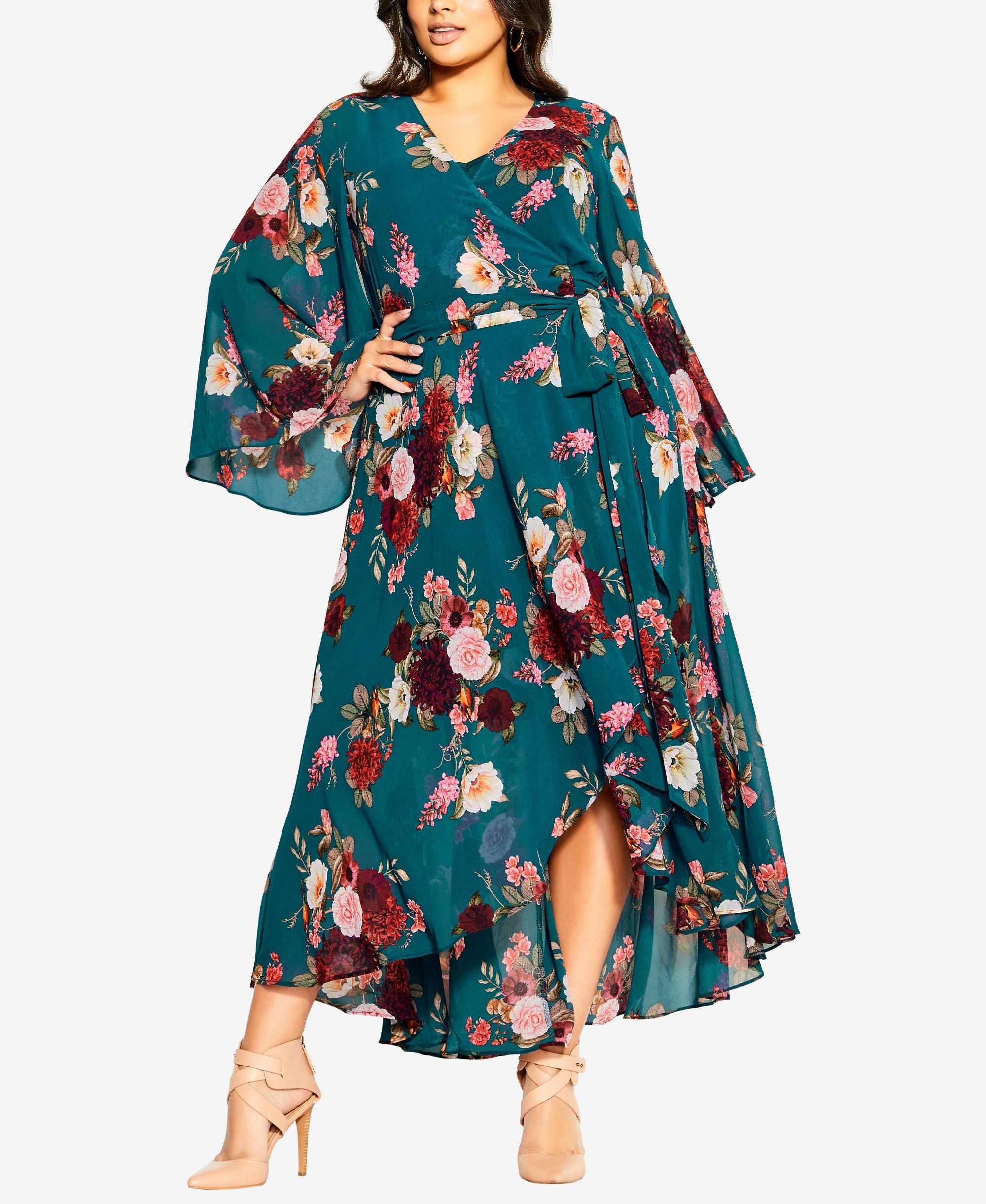 City Chic Trendy Plus Size Paradise Floral Maxi Dress