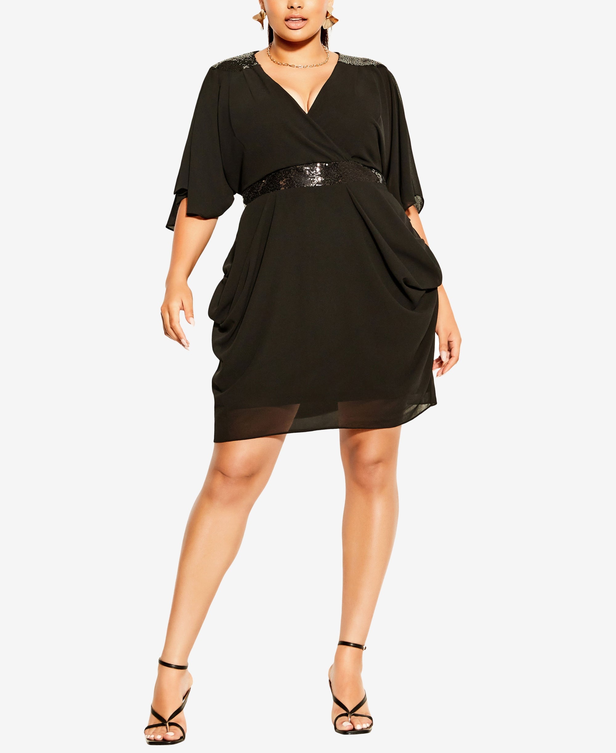 Women's Sequin Wrap Dress