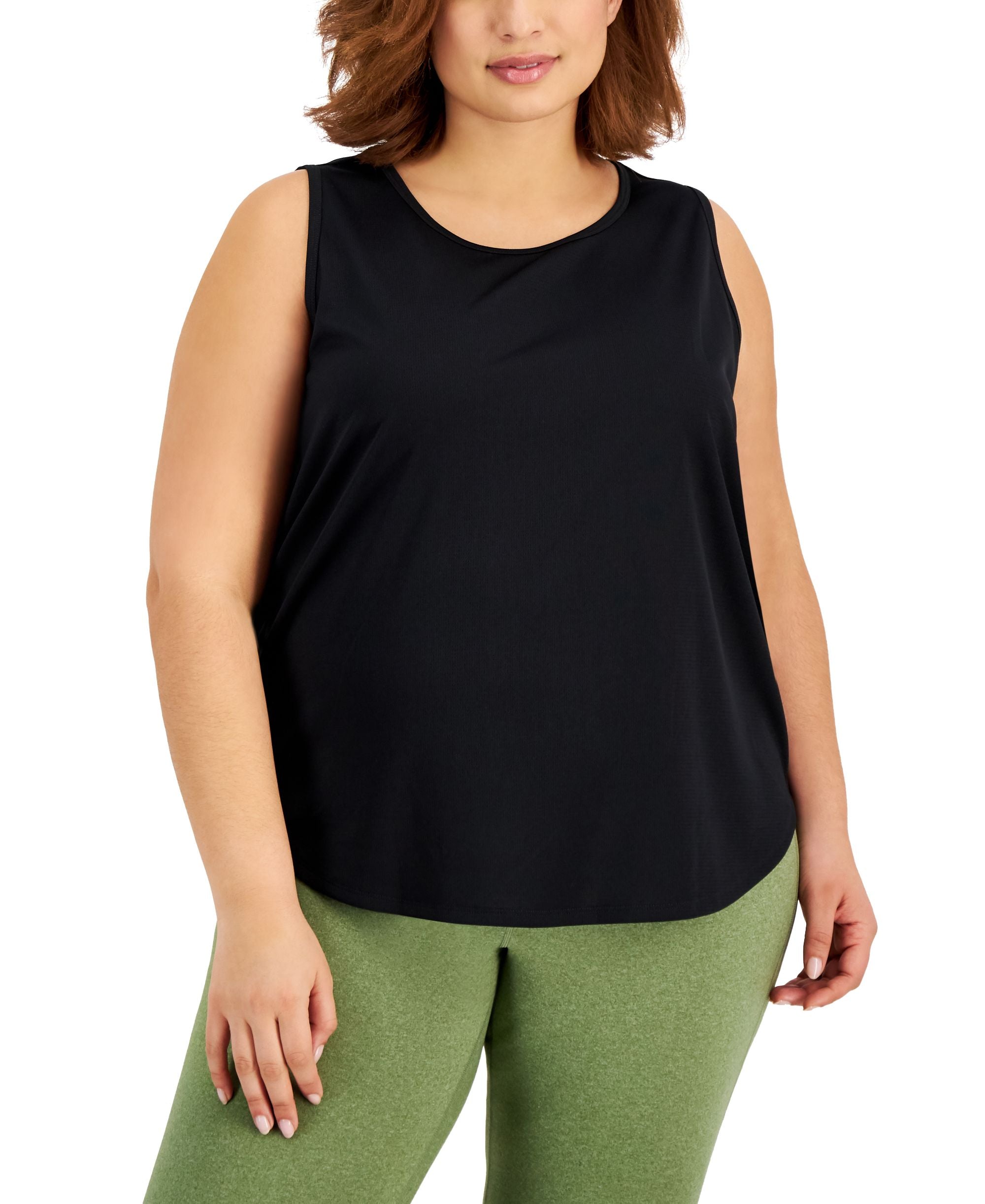 ID Ideology Plus Size Birdseye Mesh Tank Top