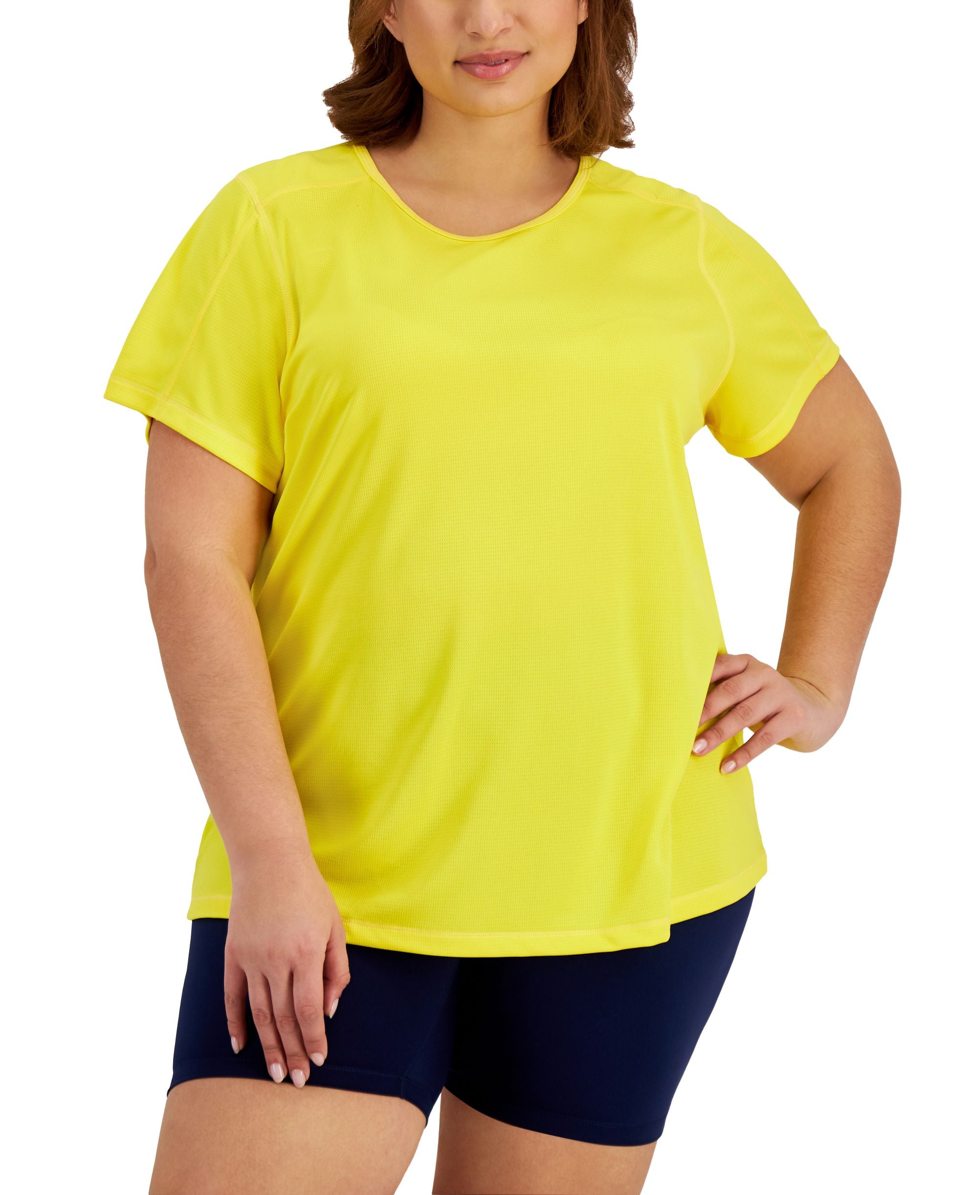 ID Ideology Plus Size Birdseye Mesh T-Shirt