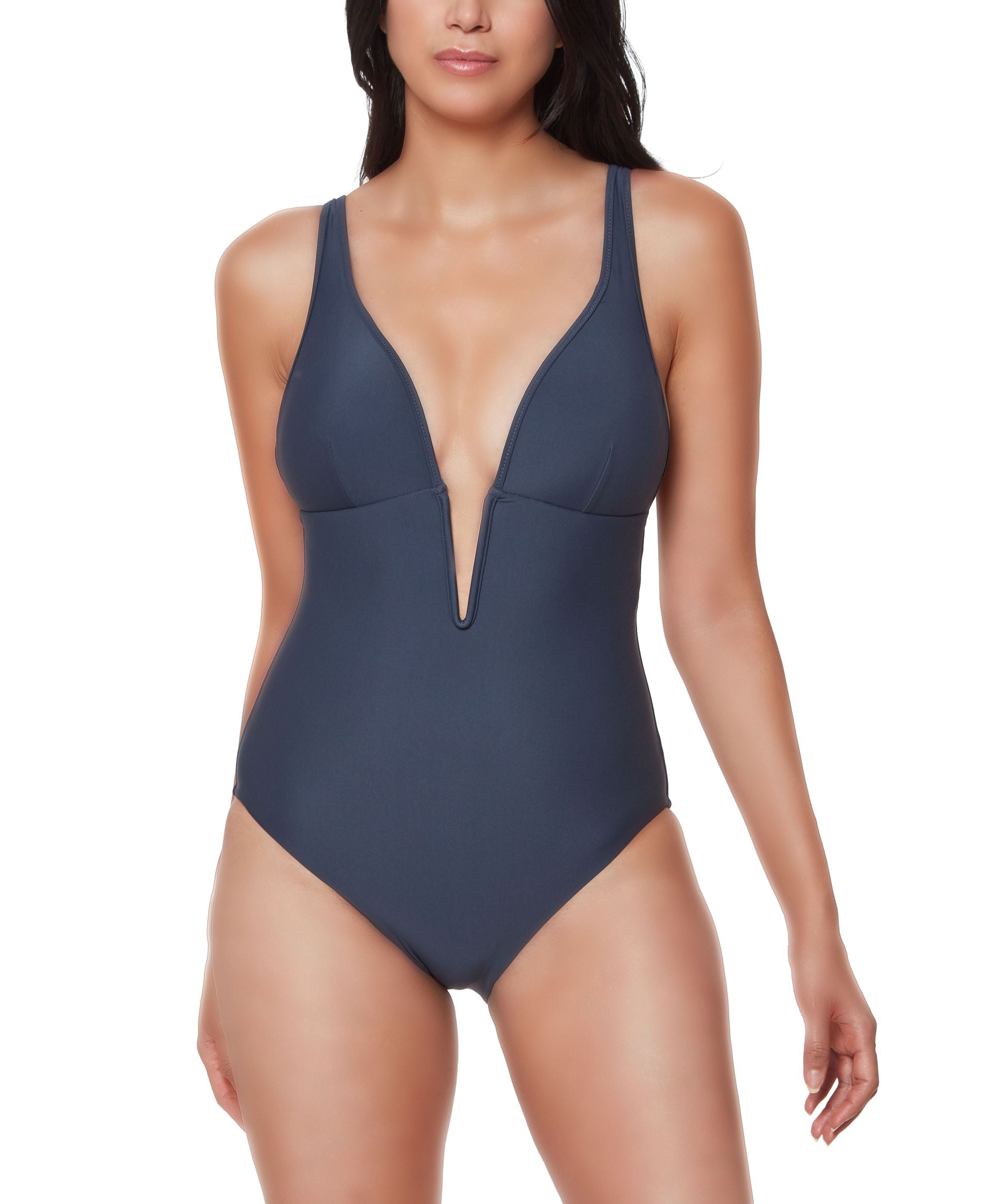 Plunge V-Wire One-Piece Swimsuit