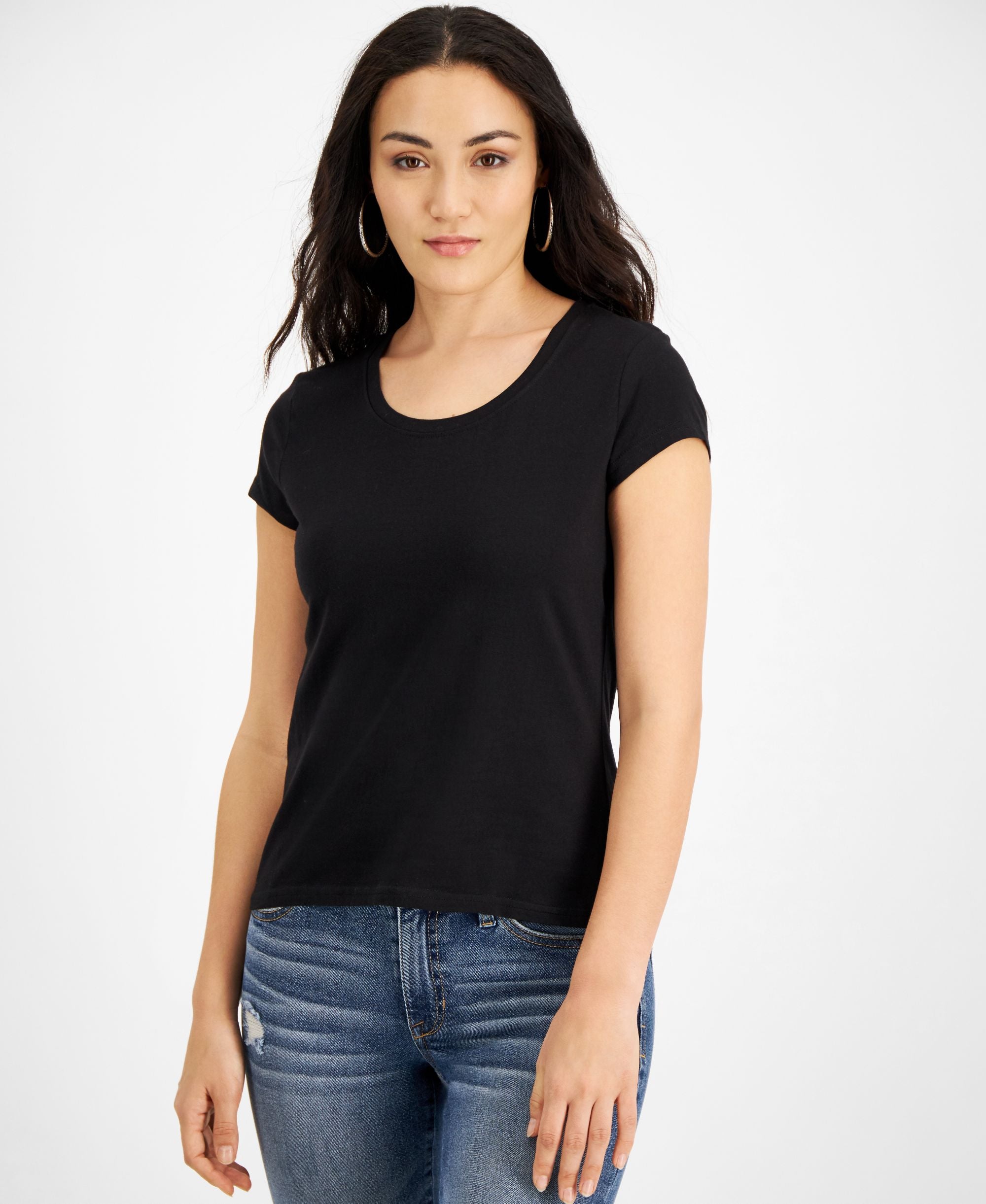 Jamie Layla Petite Scoop Neck Cap Sleeve T-Shirt