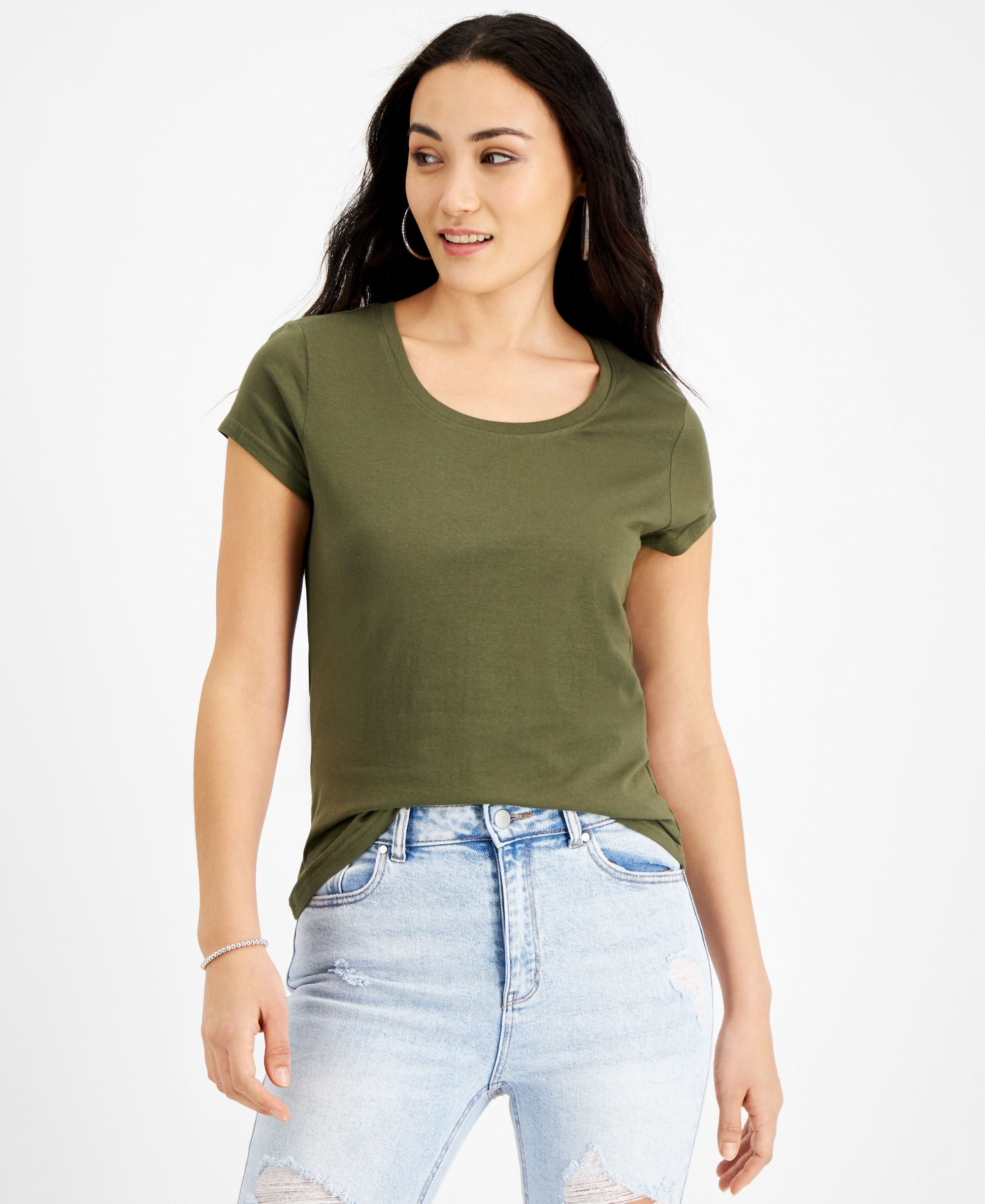 Jamie Layla Petite Scoop Neck Cap Sleeve T-Shirt
