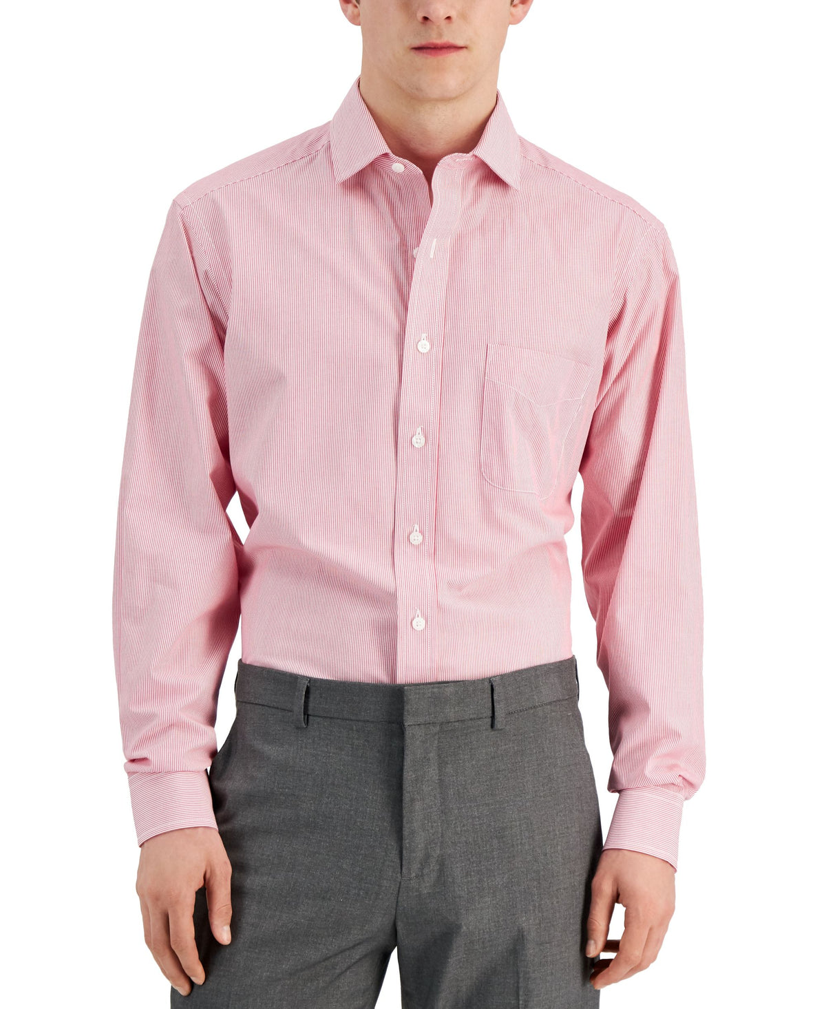 Club Room Mens Regular Fit Cotton Stripe Dress Shirt