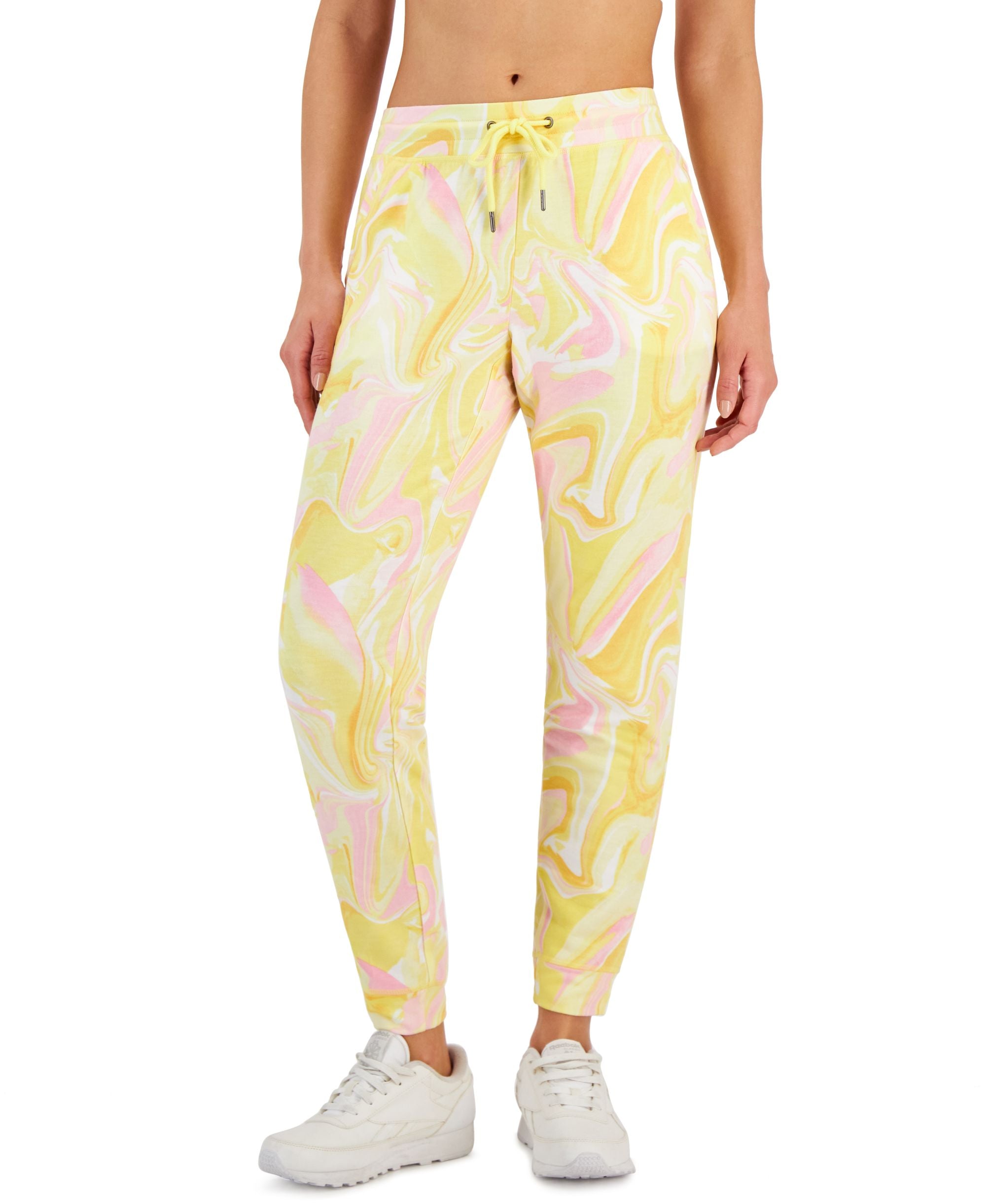 ID Ideology Womens Active Whirl Print Slim Jogger Pants