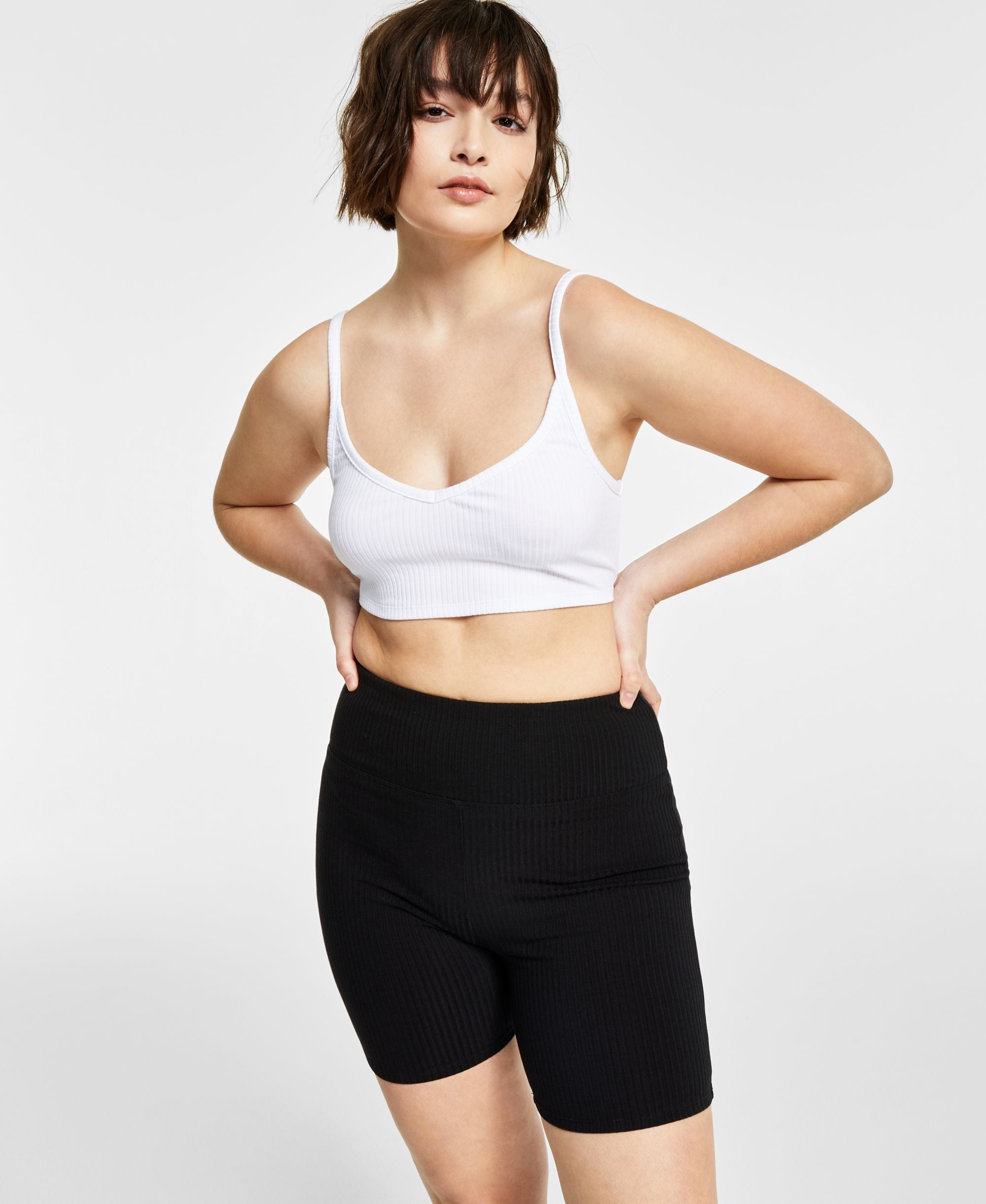 Bar III Womens Ribbed Bralette