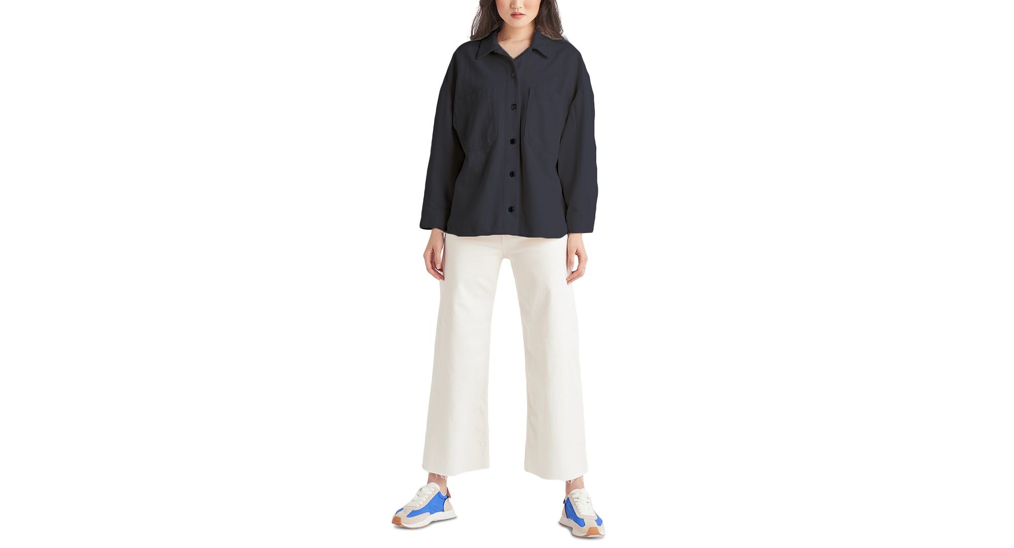 Two-Pocket Cotton Shacket