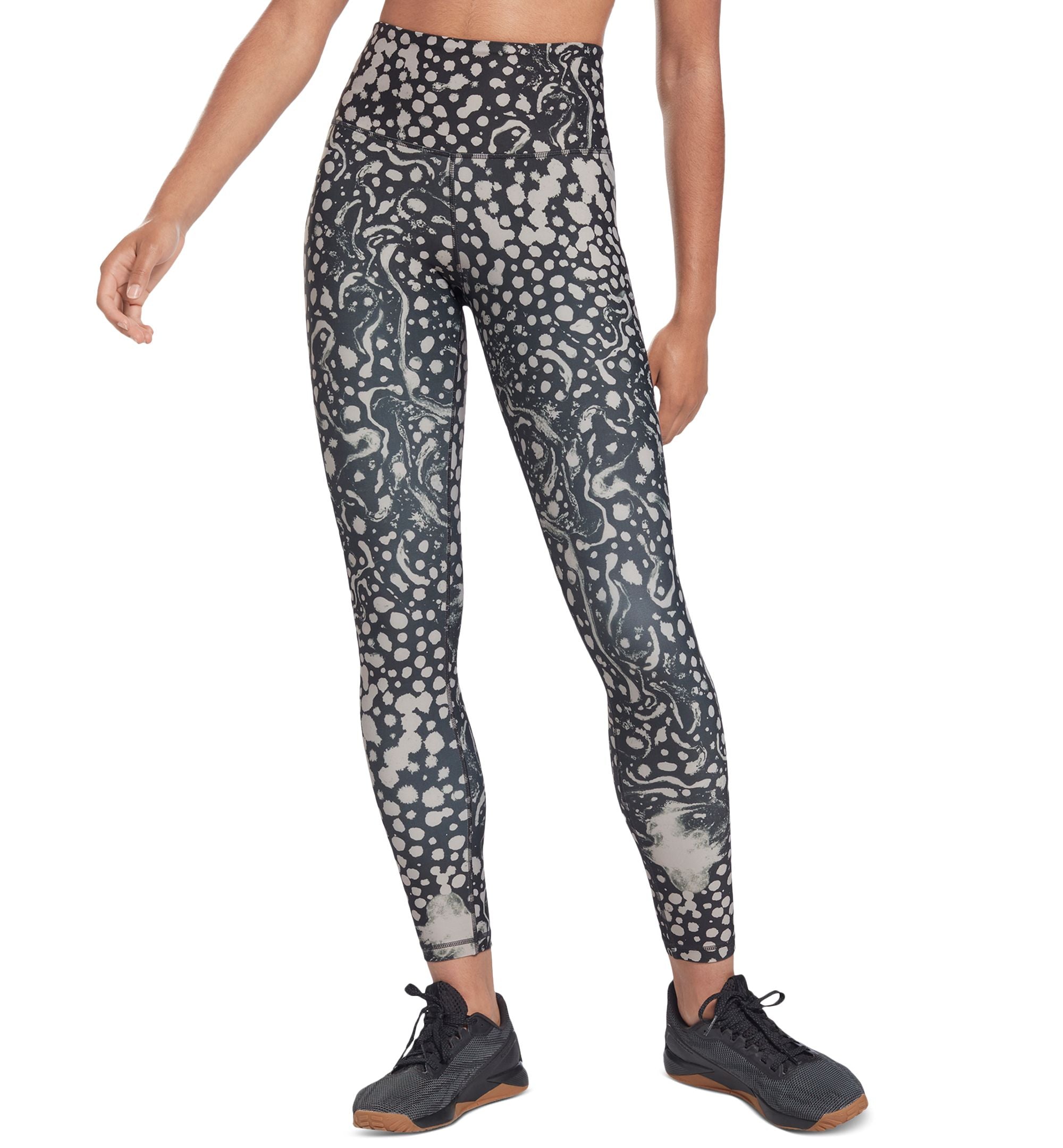 Reebok Womens Lux Printed High Rise Tights