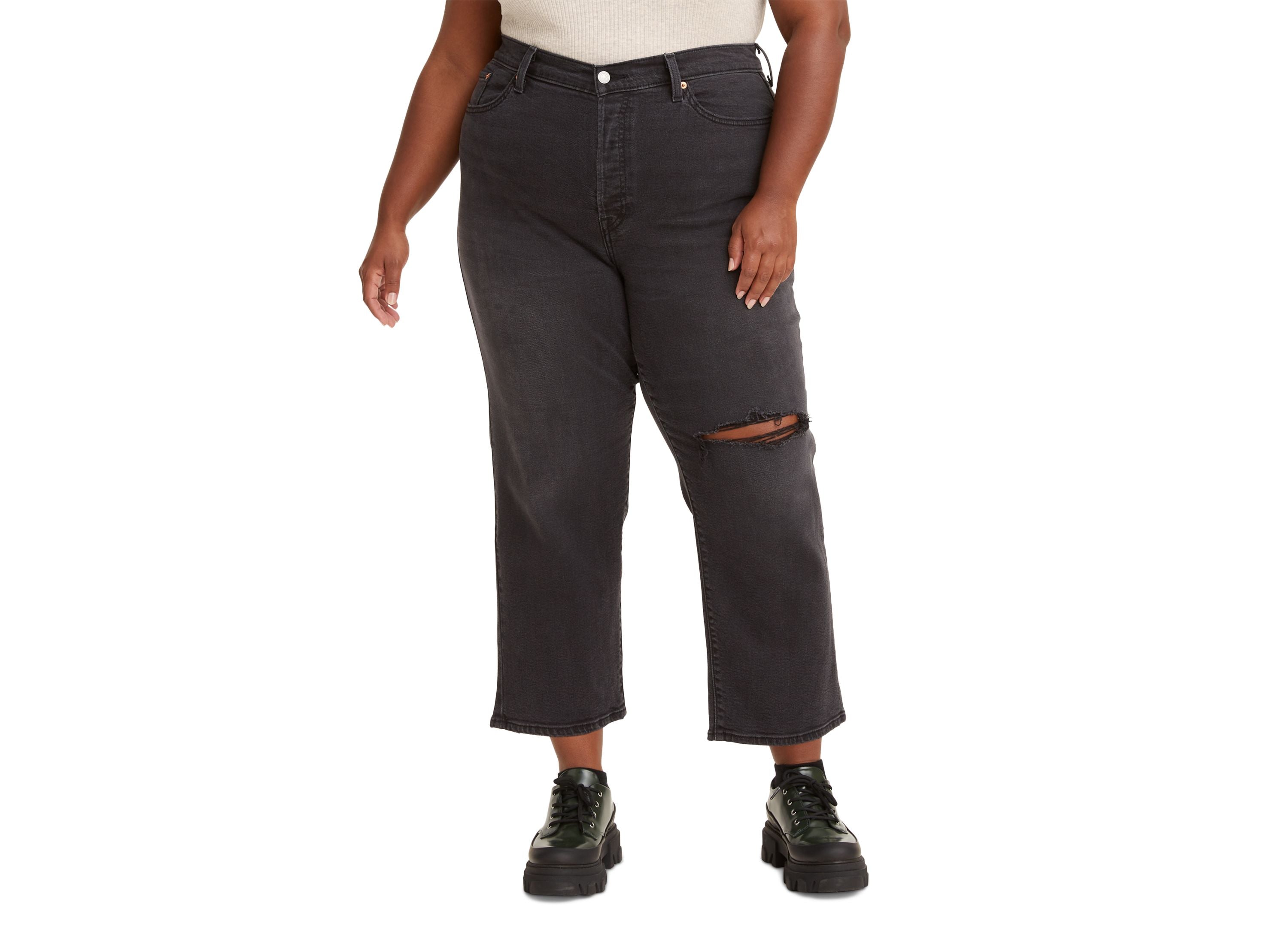 Trendy Plus Size Wedgie Straight-Leg Jeans