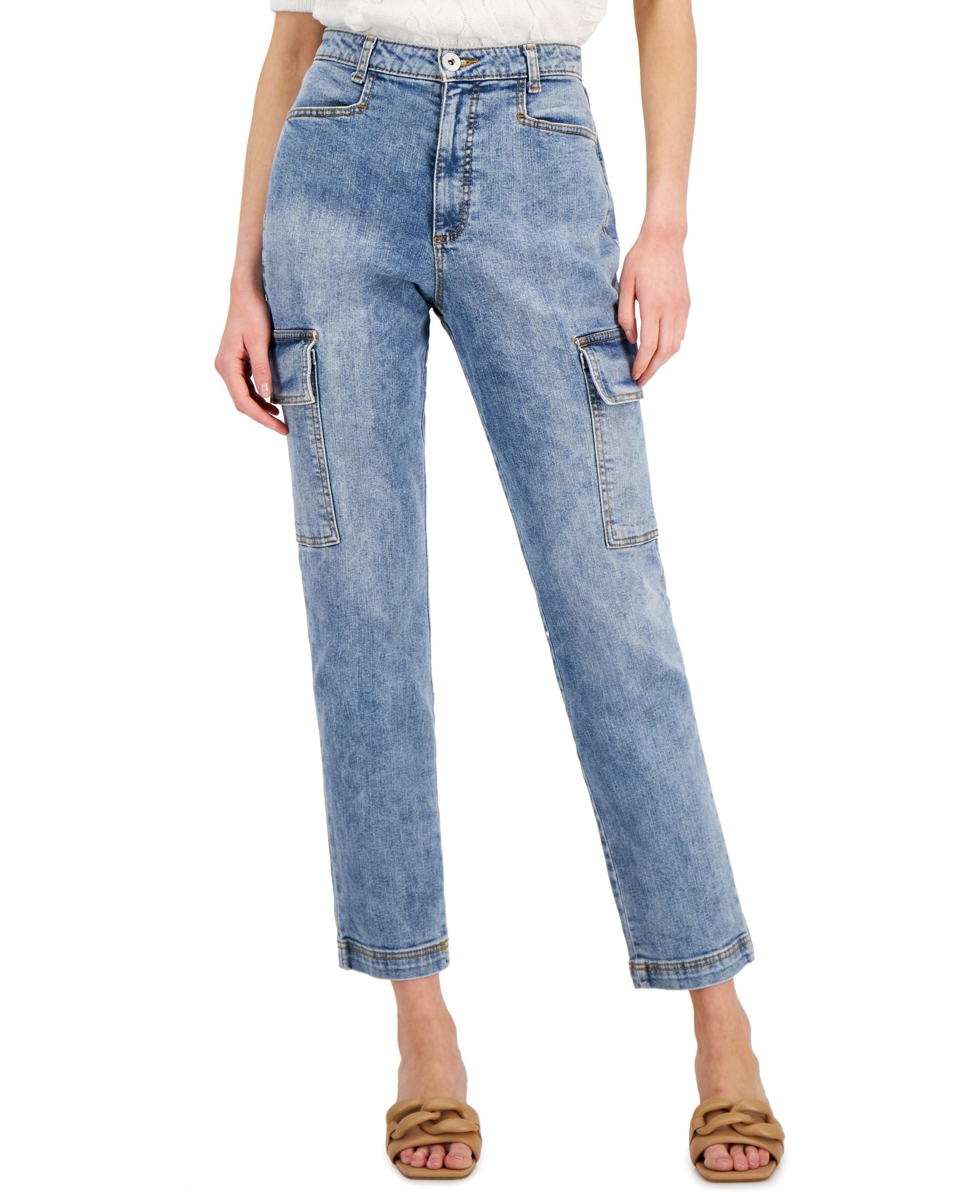 INC International Concepts High Rise Cargo Jeans