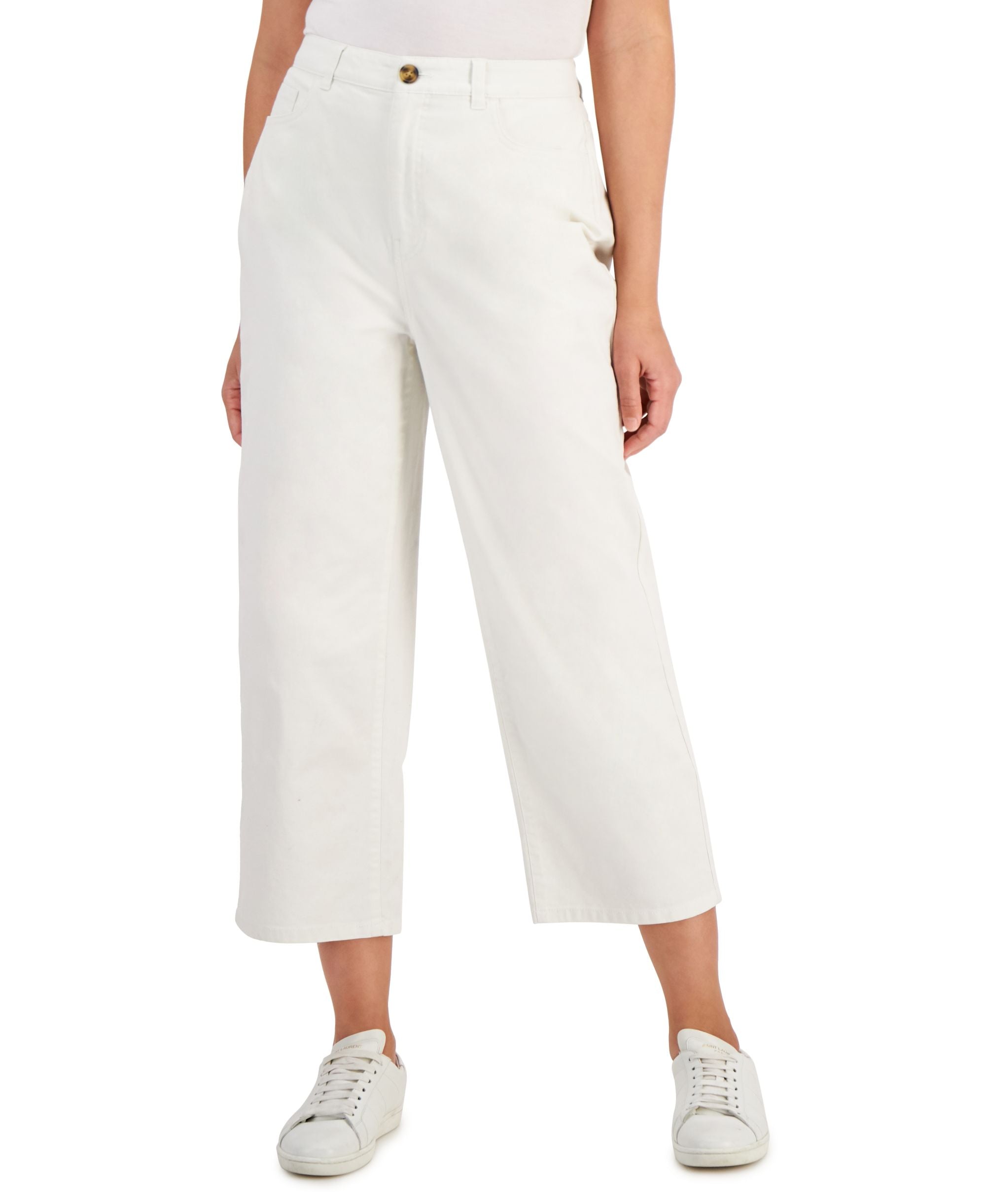 Style & Co Womens Wide Leg Cropped Pants