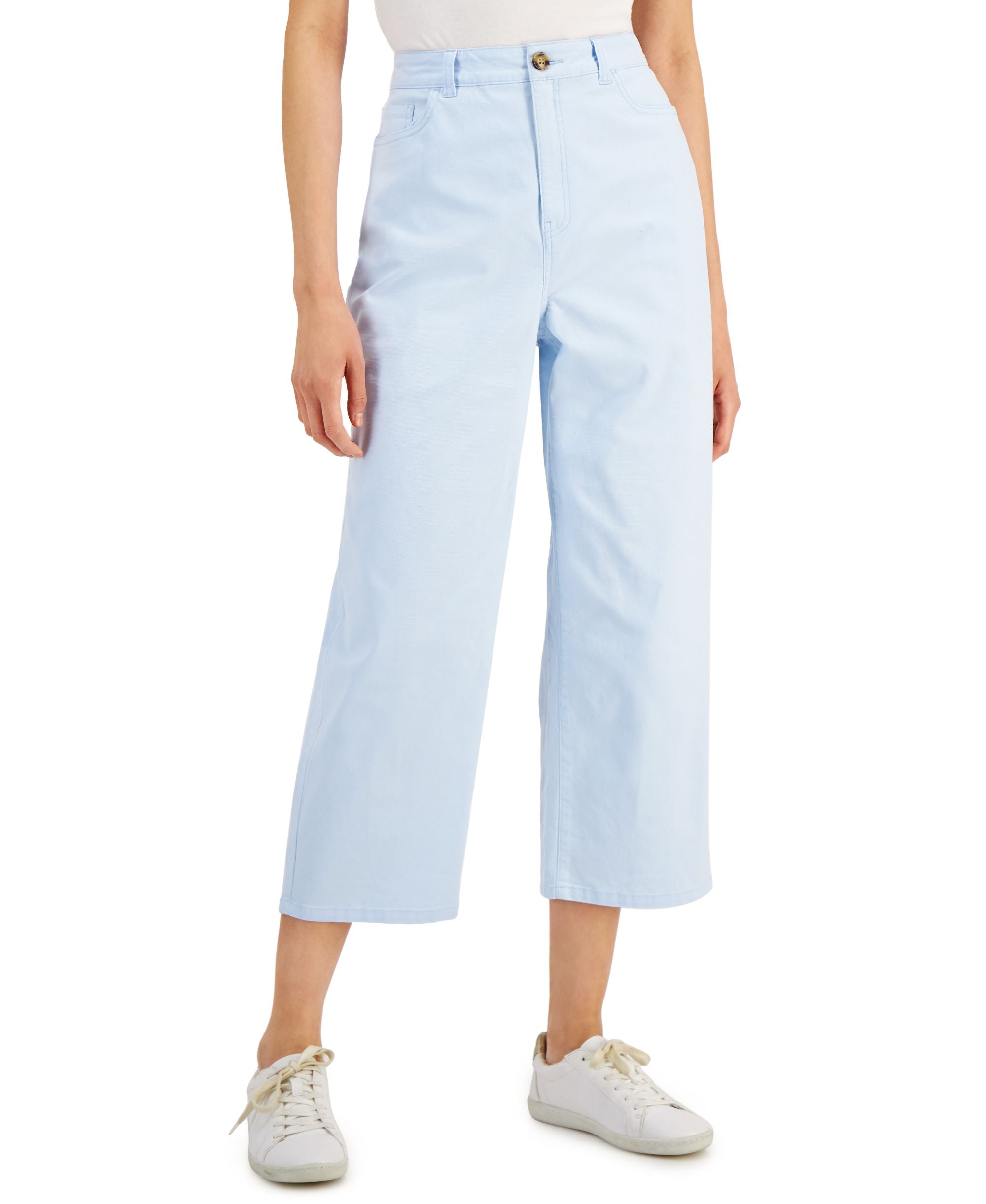Style & Co Womens Wide Leg Cropped Pants