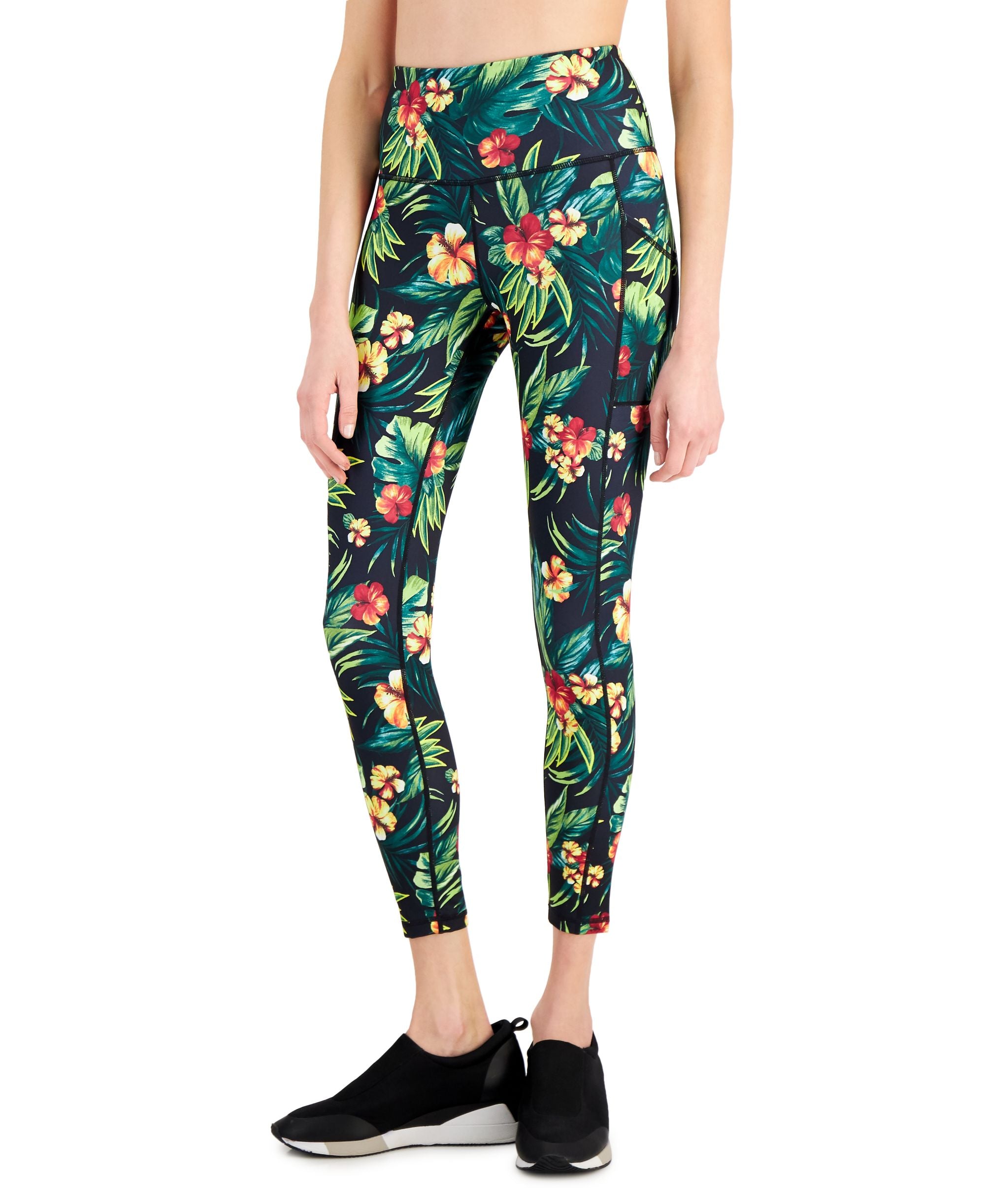 ID Ideology Womens Tropical Side Pocket 7/8 Leggings