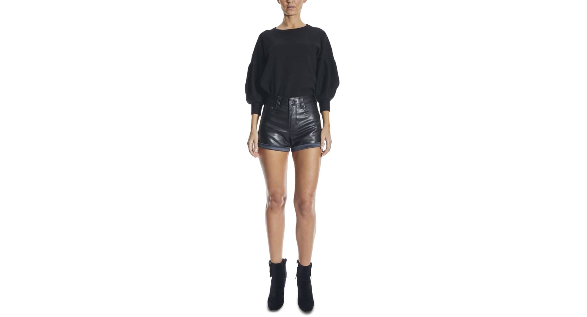 Dollhouse Trendy Plus Size Faux Leather Shorts