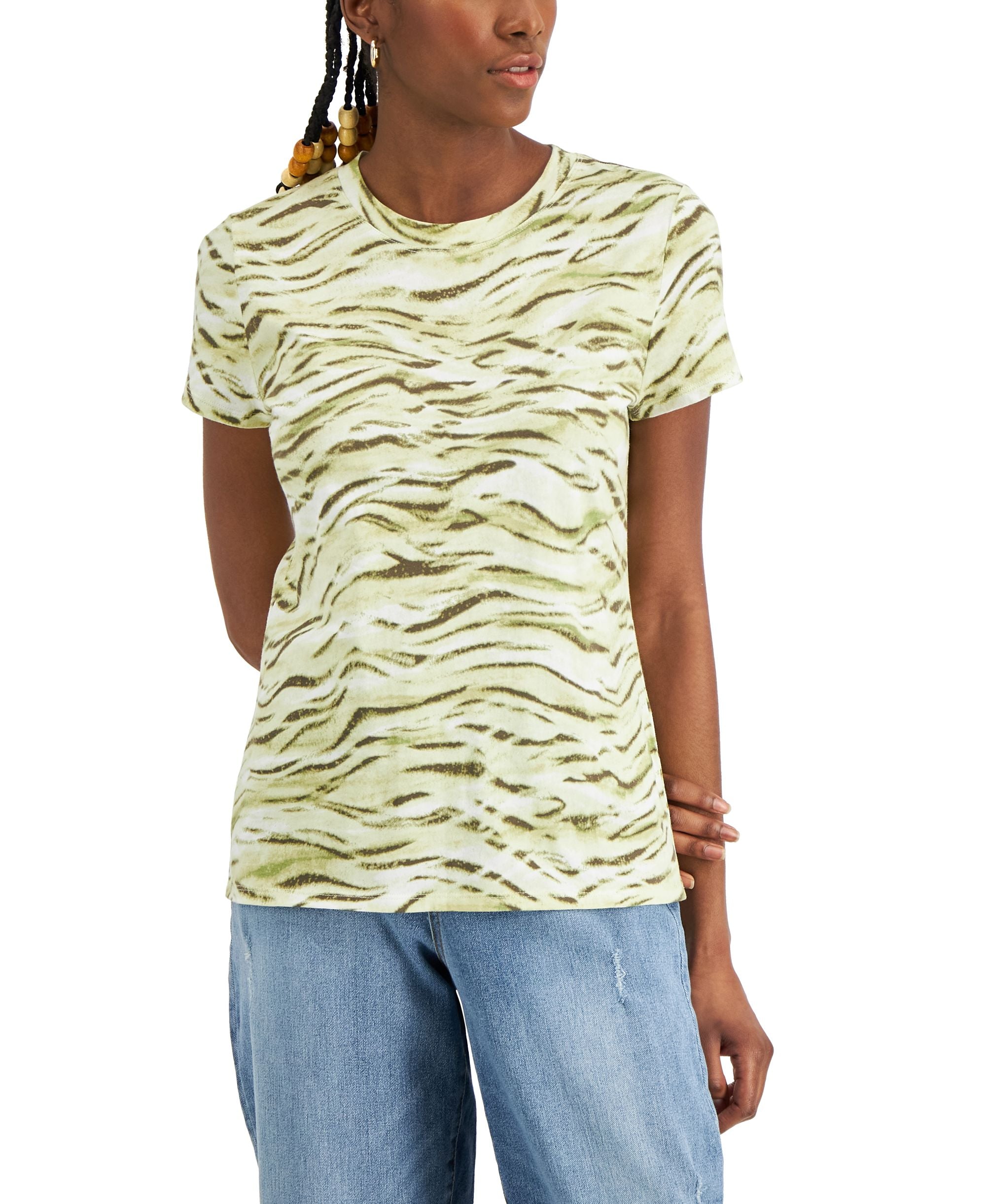 INC International Concepts Tiger Print T-Shirt