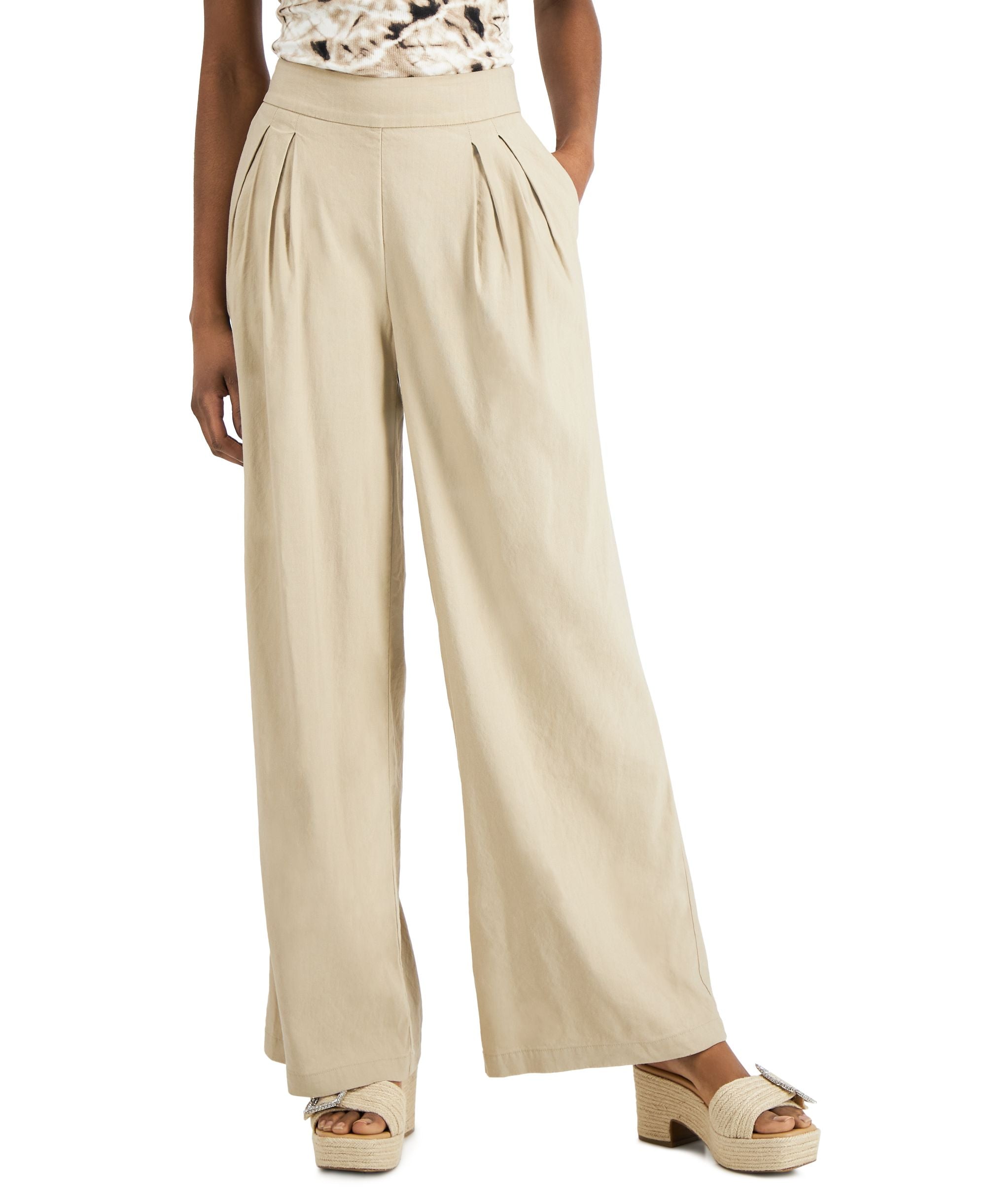 INC International Concepts Petite High Rise Wide Leg Pants