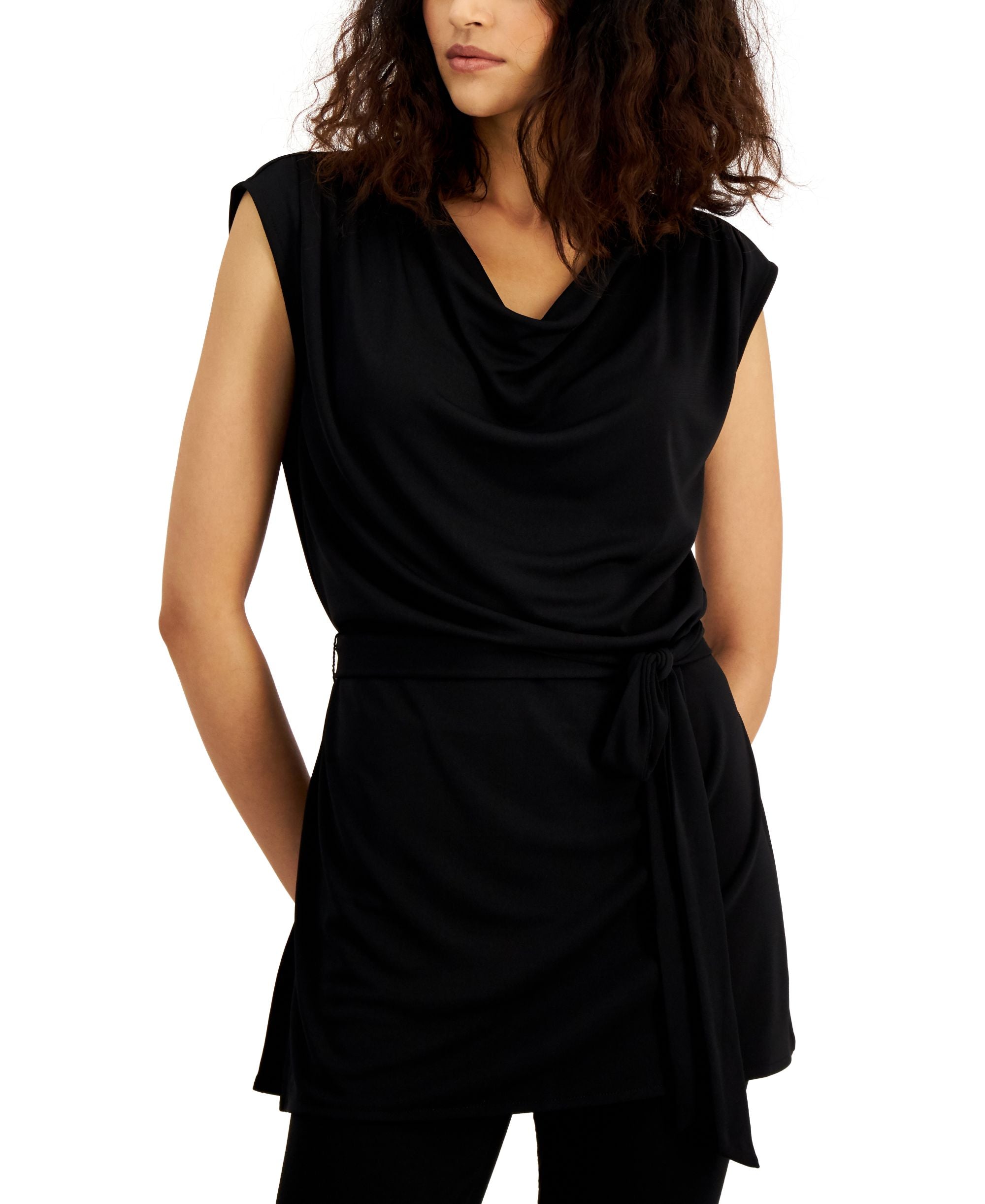 Alfani Womens Womens Cowlneck Top