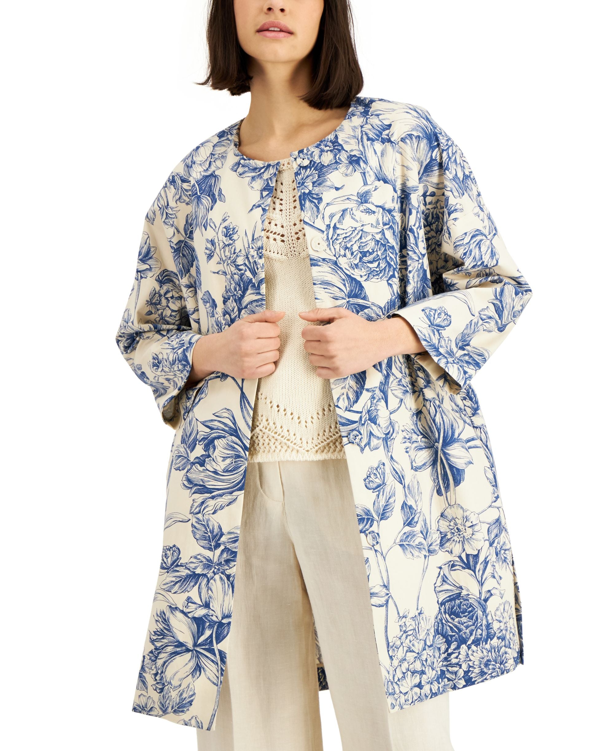 Weekend Max Mara Miretta Floral-Print Long Coat