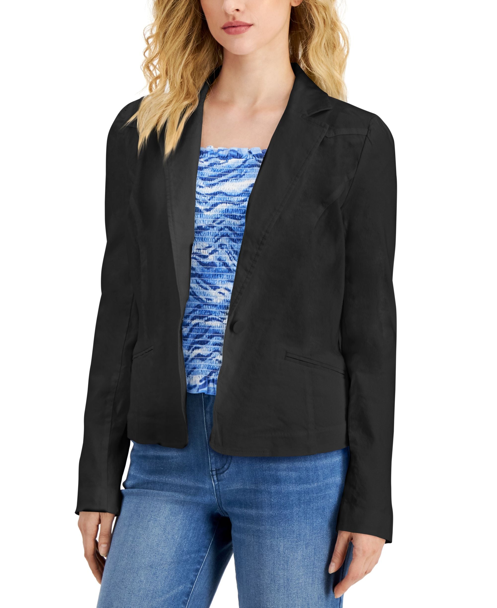 INC International Concepts Womens Puff Sleeve Jacket