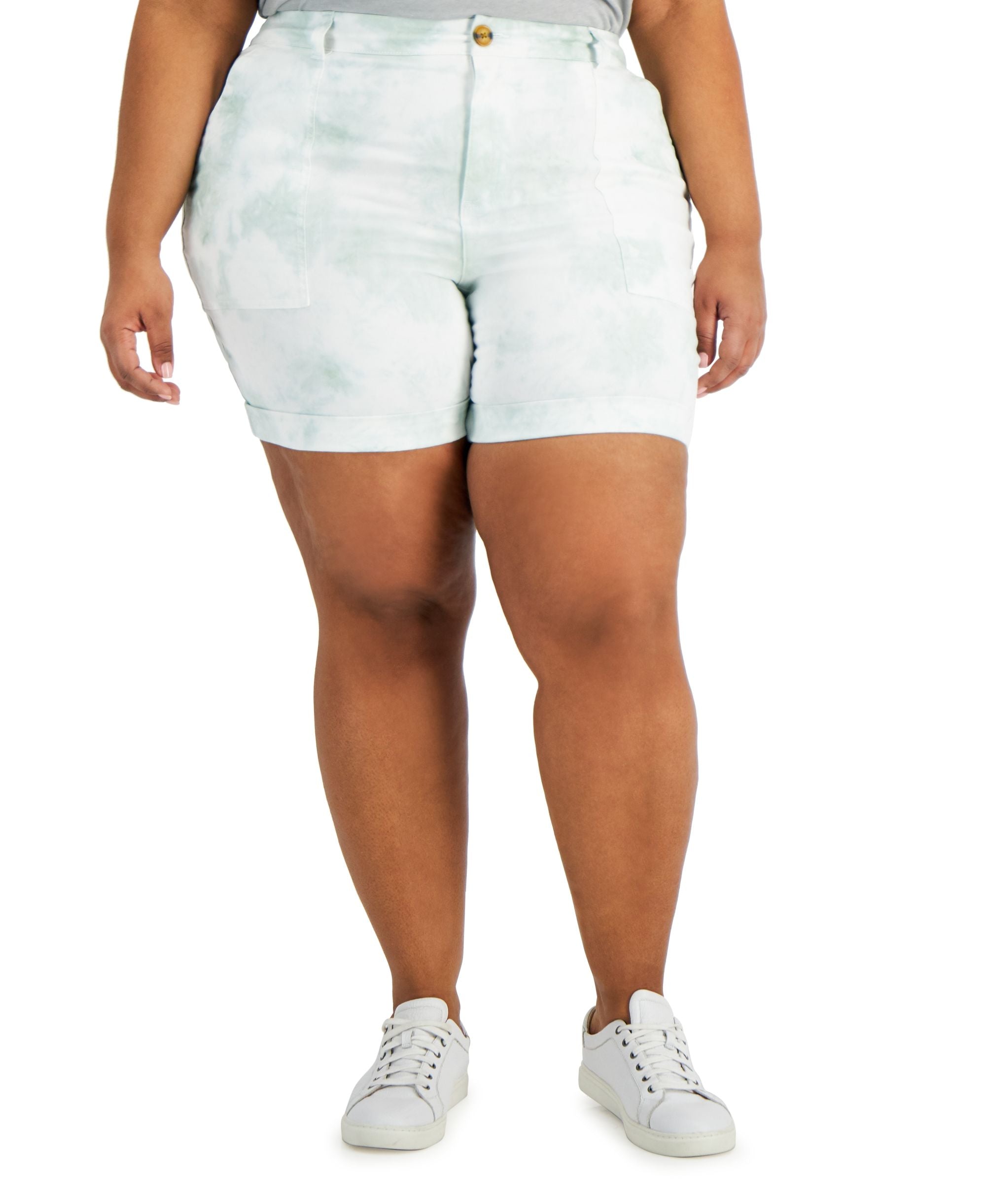 Style & Co Plus Size Roll Cuff Bermuda Shorts