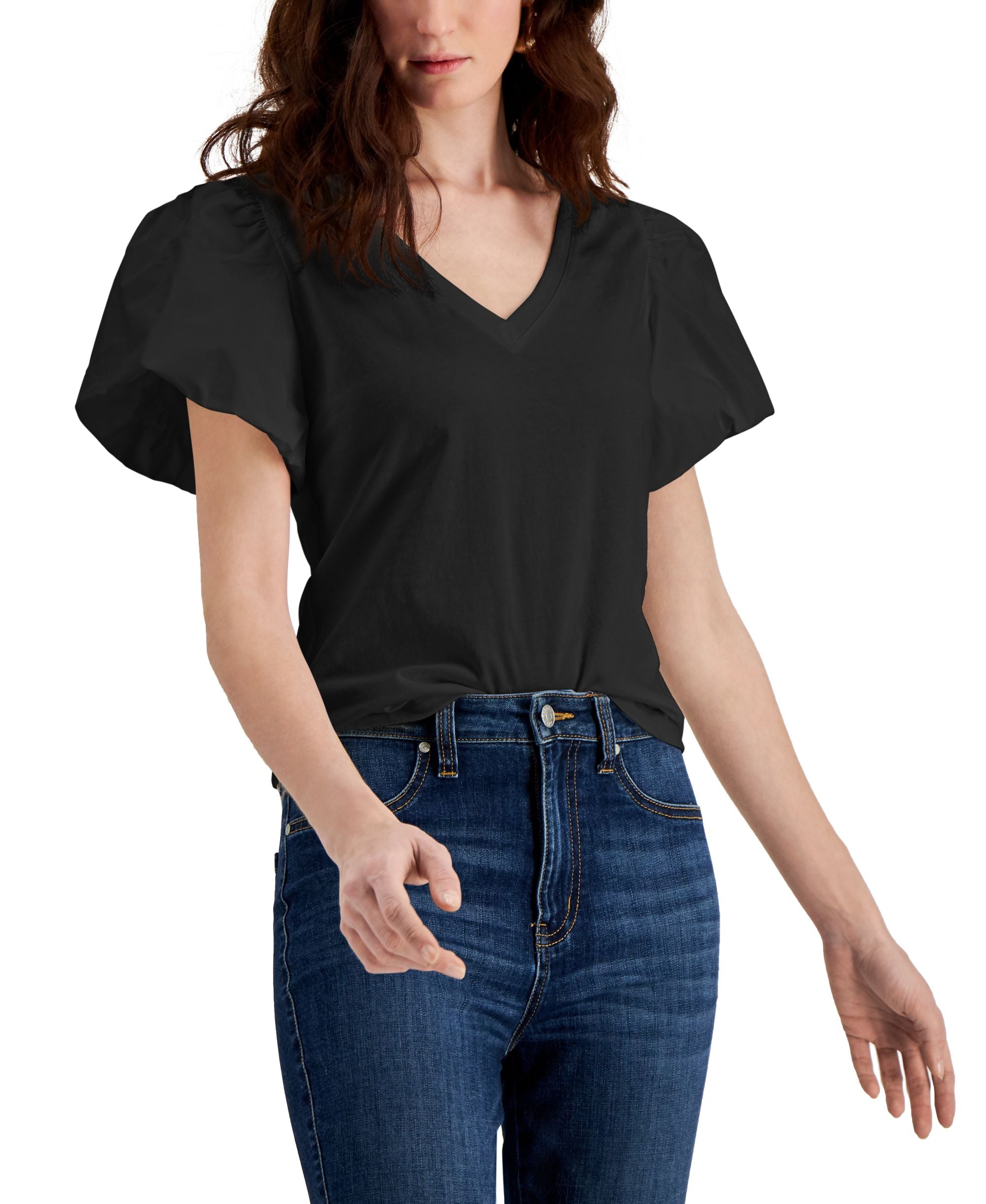 INC International Concepts Ruffled Sleeve Top