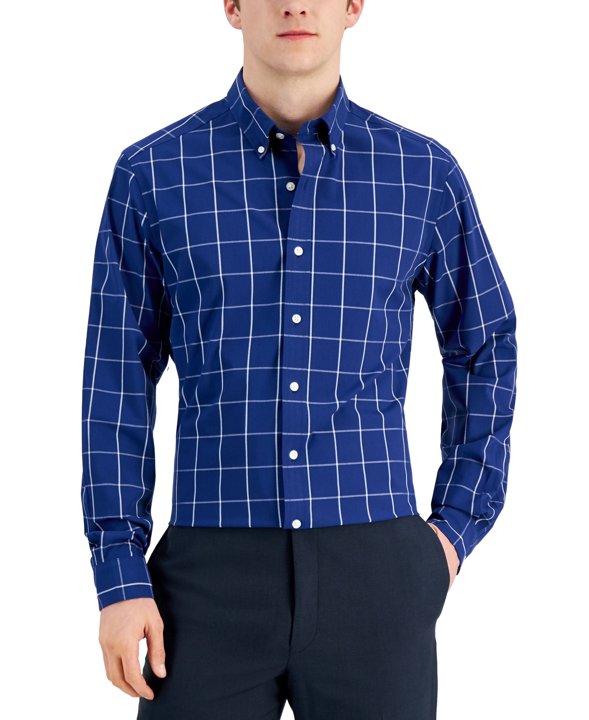 Men's Slim Fit 4-Way Stretch Dress Shirt