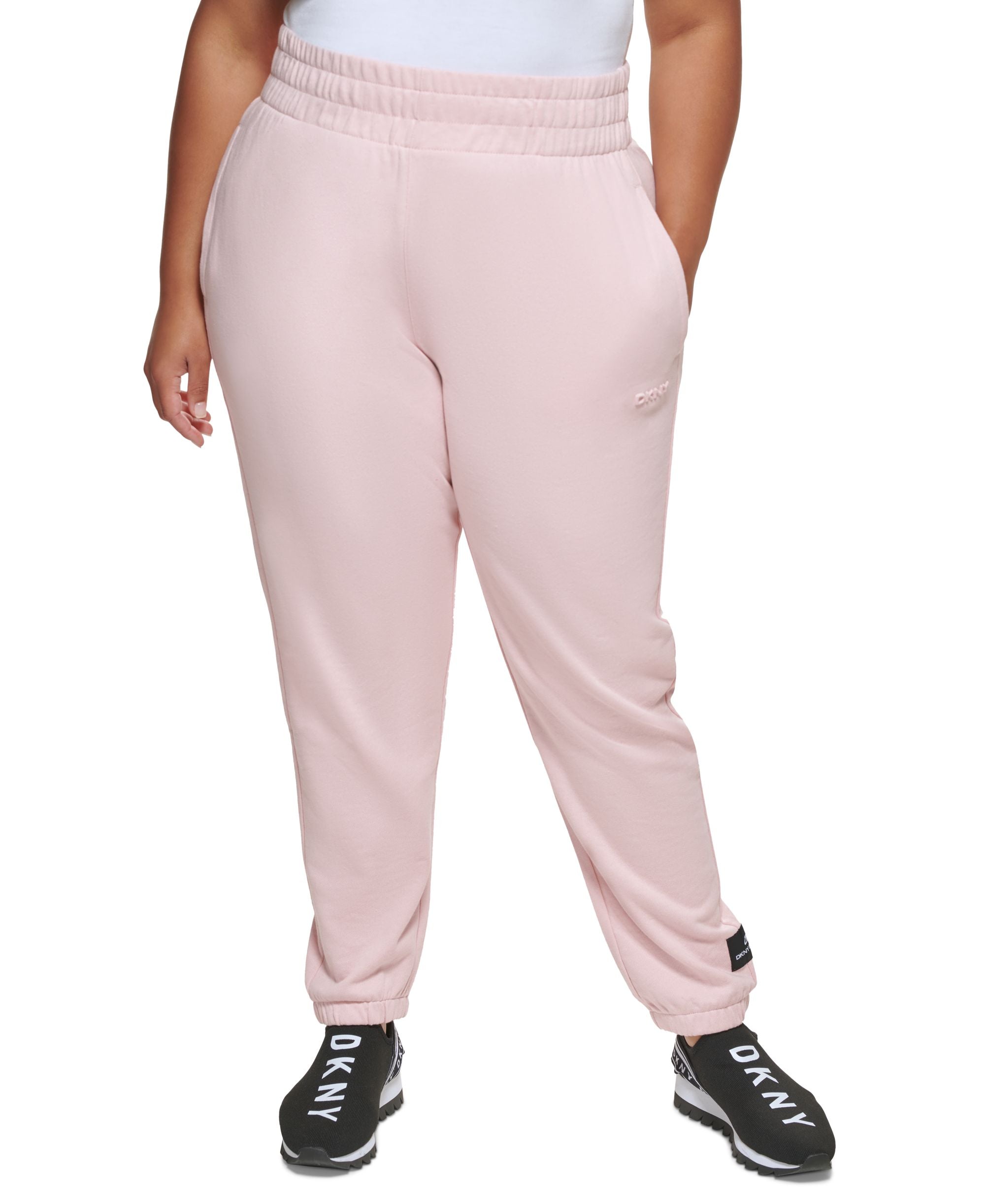 DKNY Plus Size Embossed Logo Jogger Pants