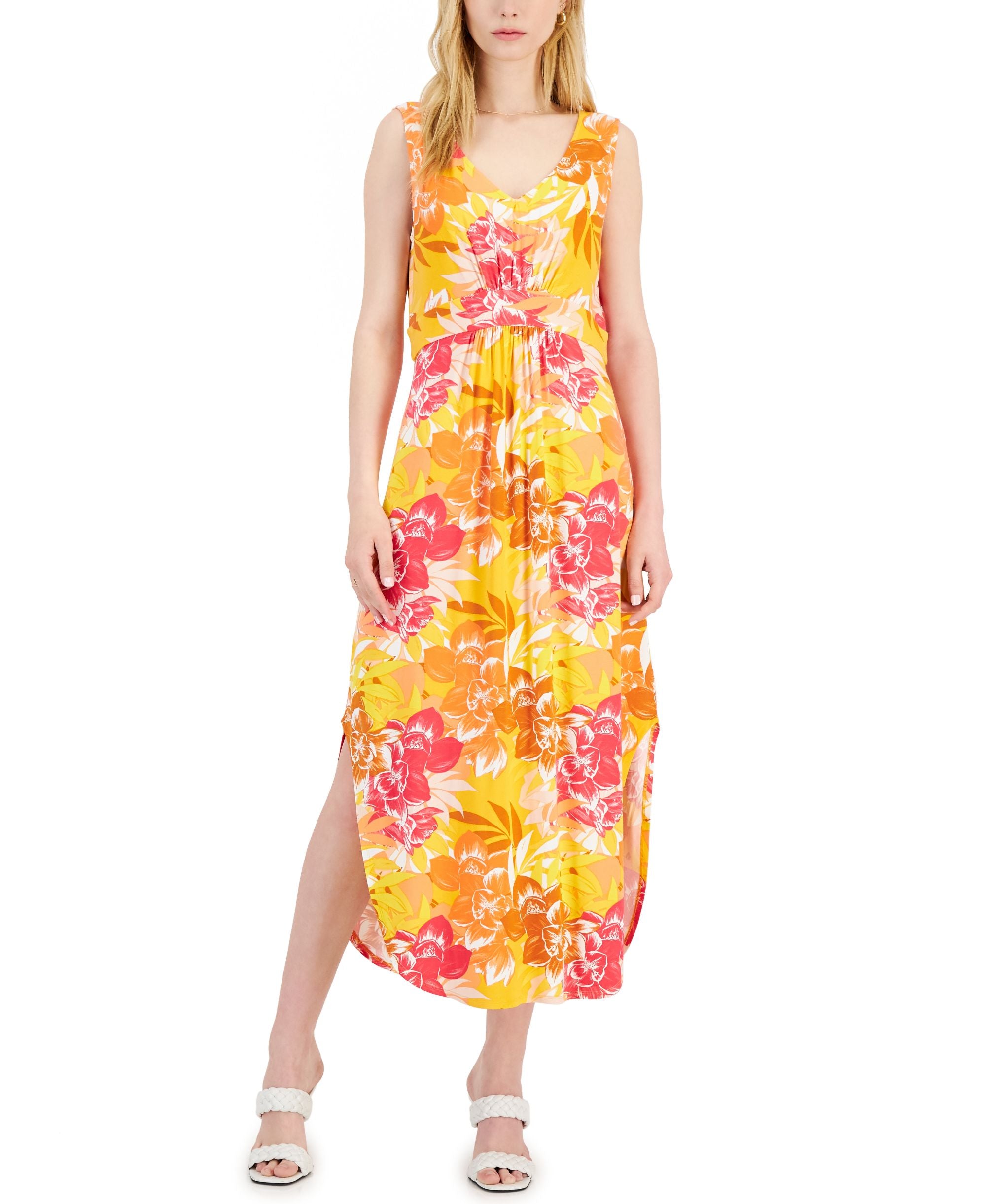 Willow Drive Floral Print Sleeveless Maxi Dress