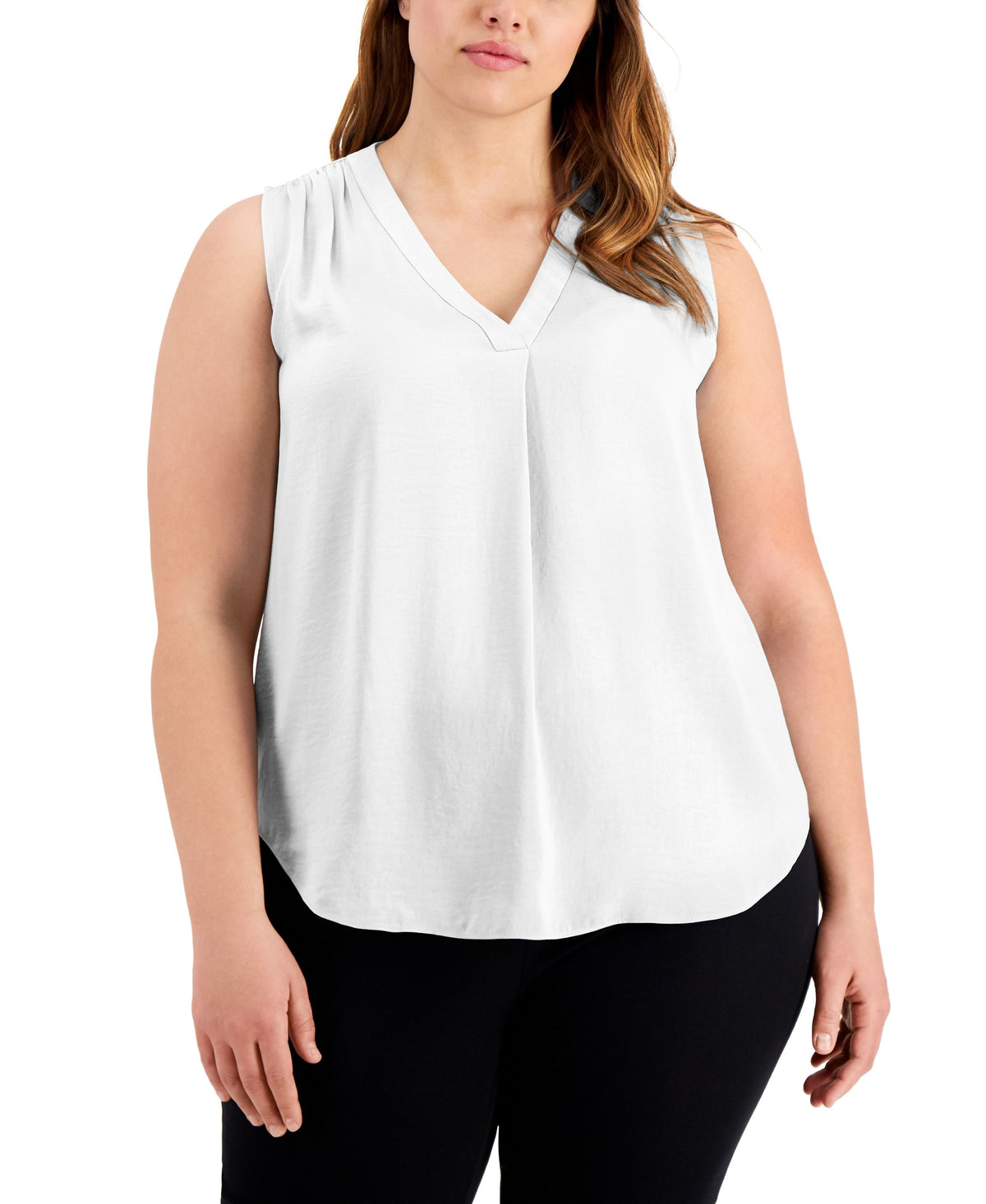 Alfani Plus Size V Neck Top
