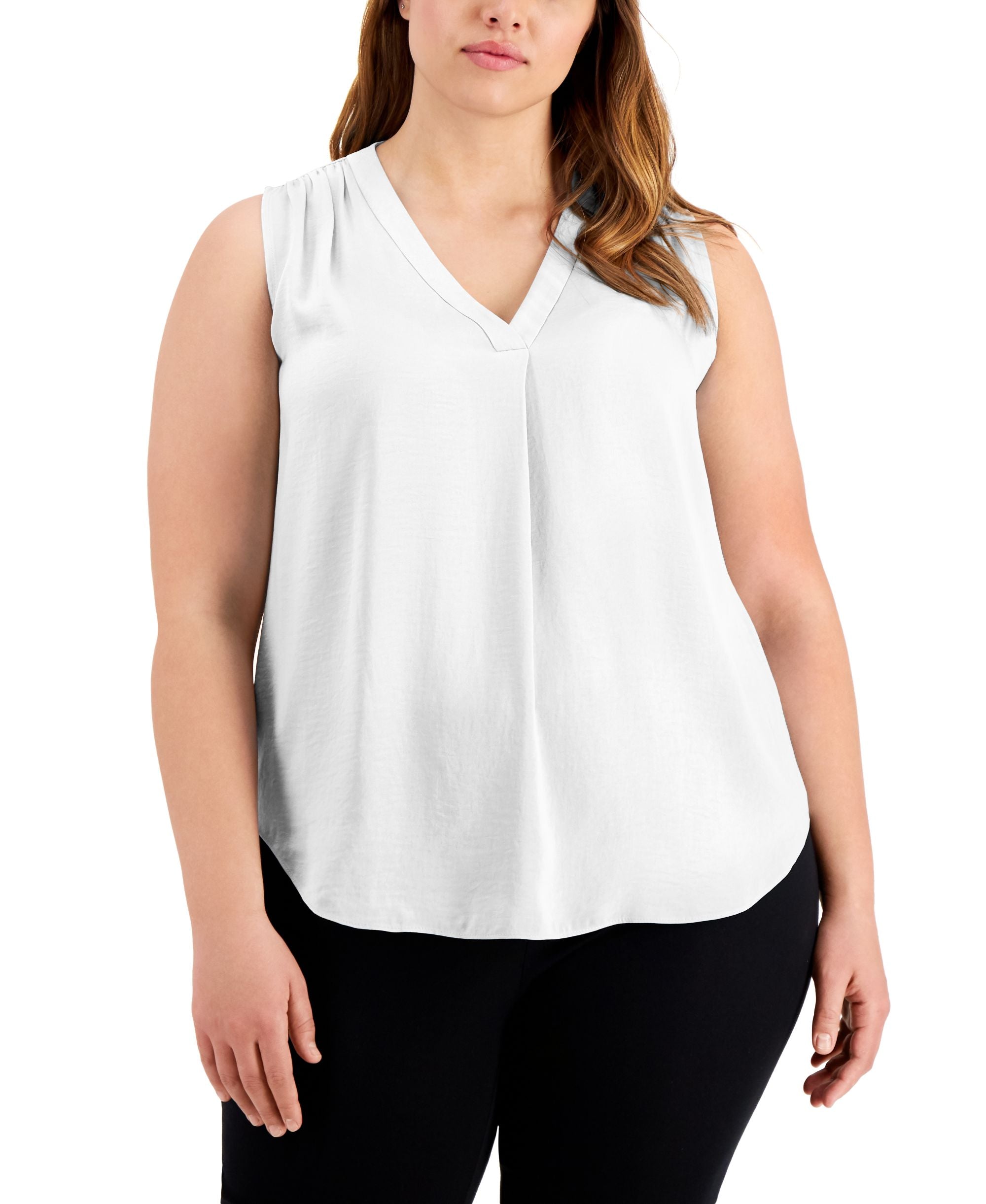 Alfani Plus Size V Neck Top