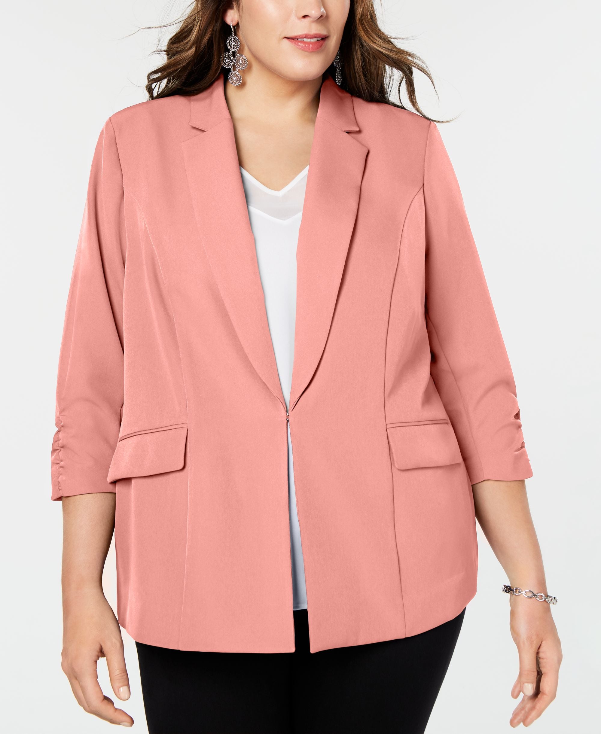 INC International Concepts Plus Size 3/4-Sleeve Blazer