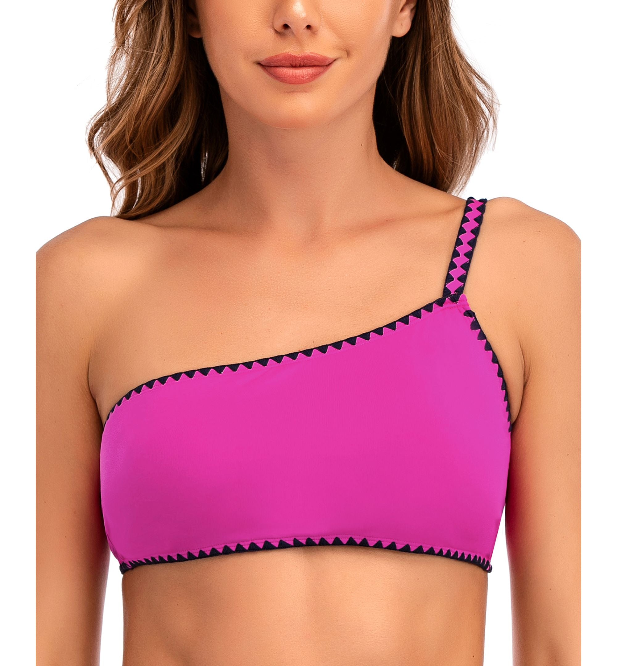 Spring Romantic Shell Stitch Asymmetrial Top