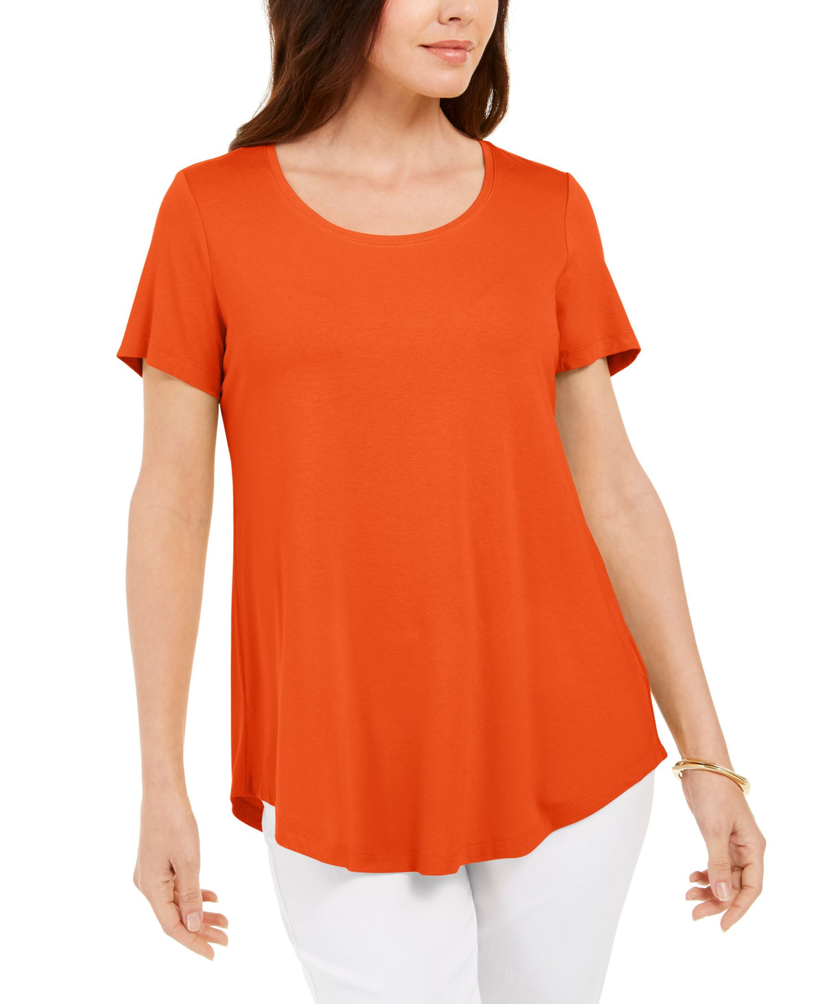 JM Collection Scoop Neck T-Shirt