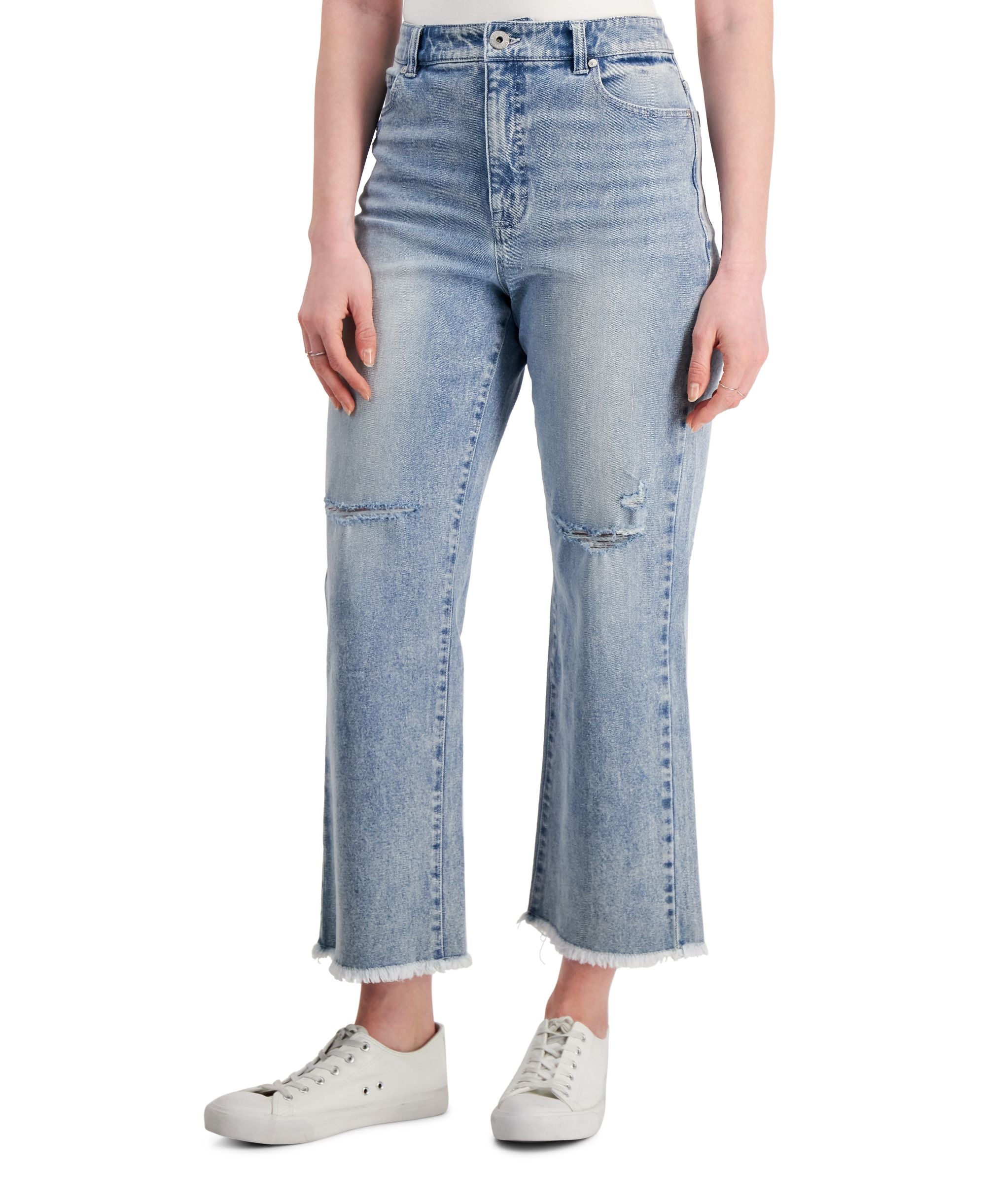 Style & Co Wide Leg Cropped Jeans